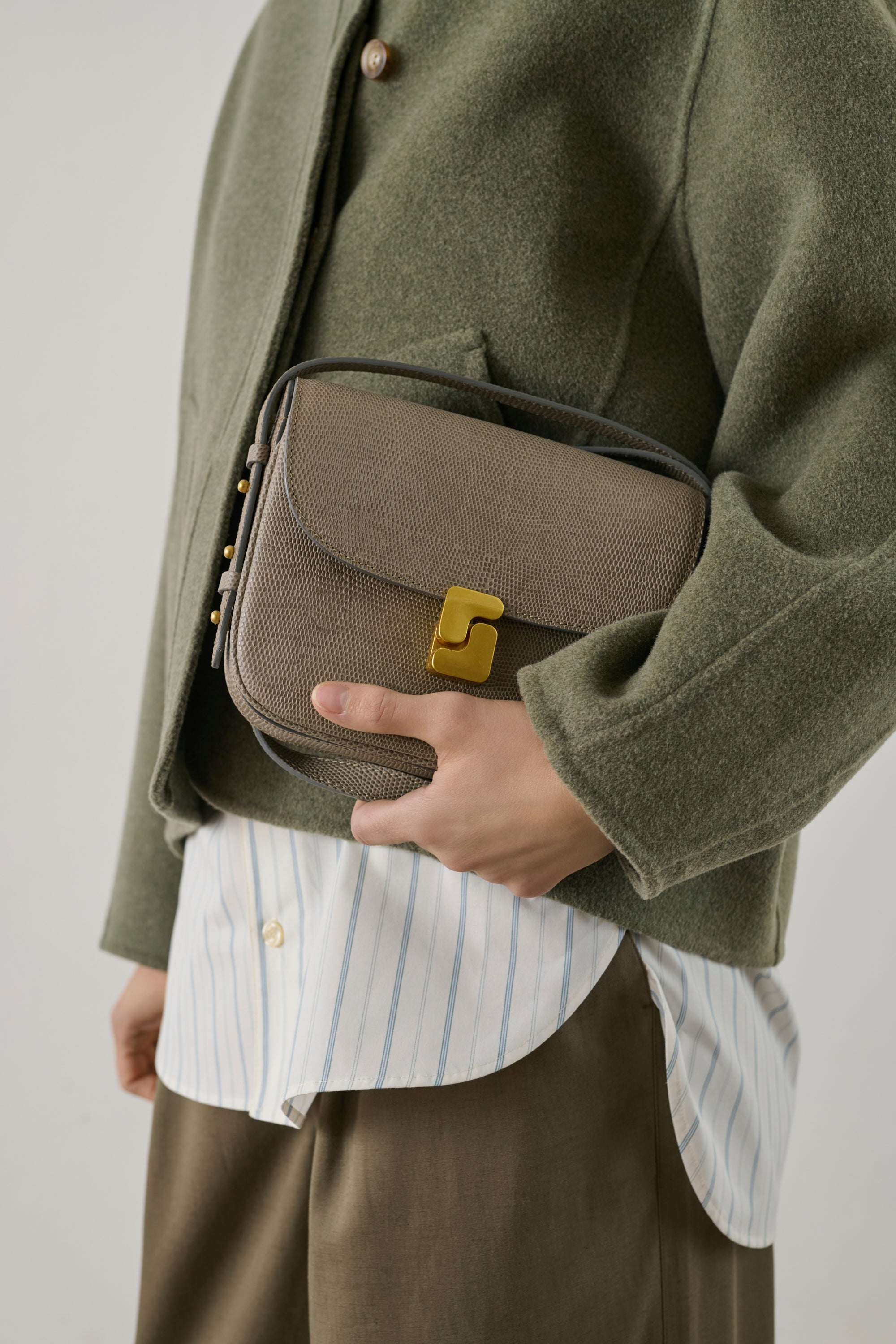 Soeur Bellissima Mini Lædertaske Grey Caviar