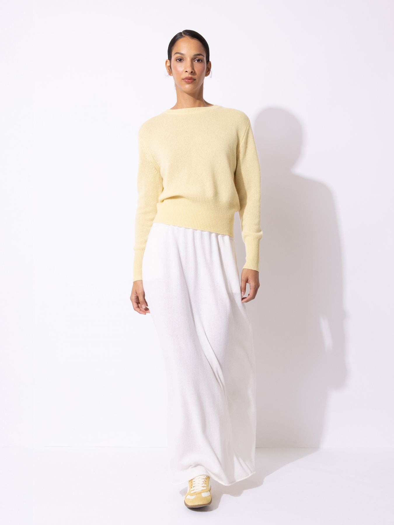 FTC Cashmere Bådhals Sweater Vanilla