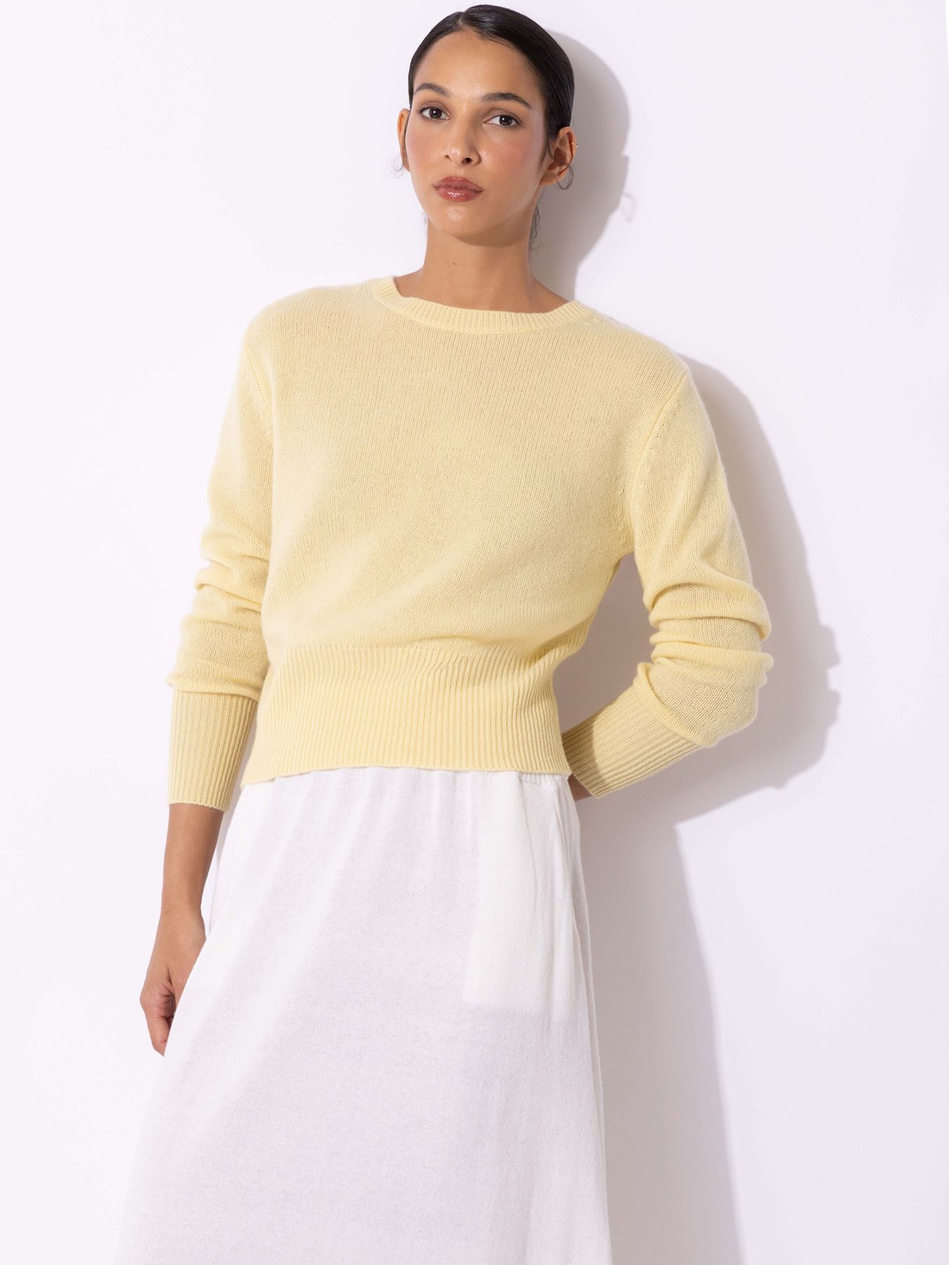 FTC Cashmere Bådhals Sweater Vanilla