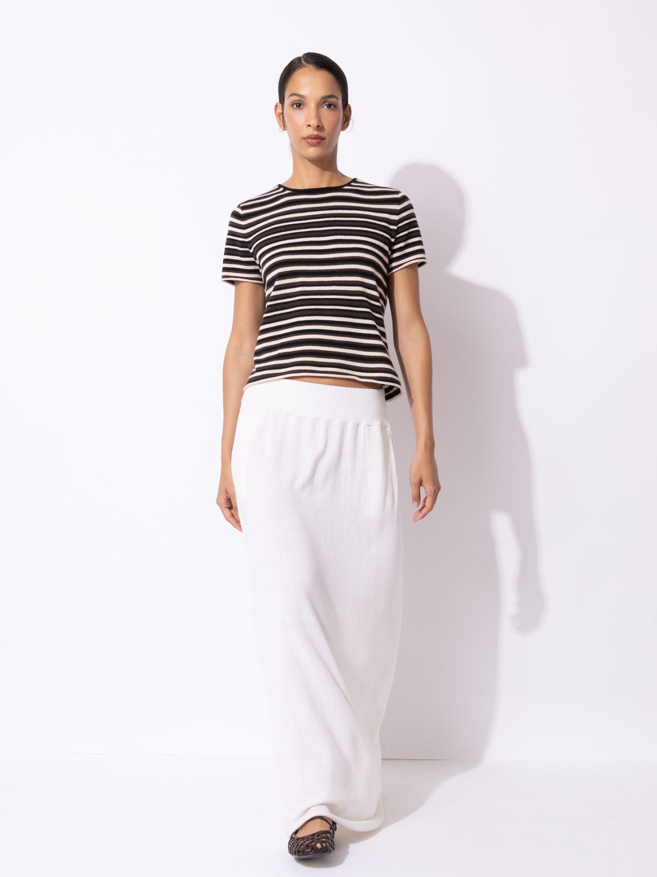 FTC Cashmere Kortærmet Stribet Top