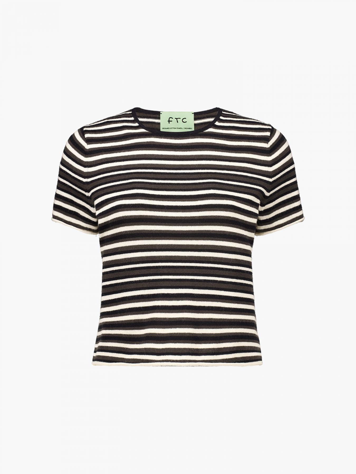 FTC Cashmere Kortærmet Stribet Top