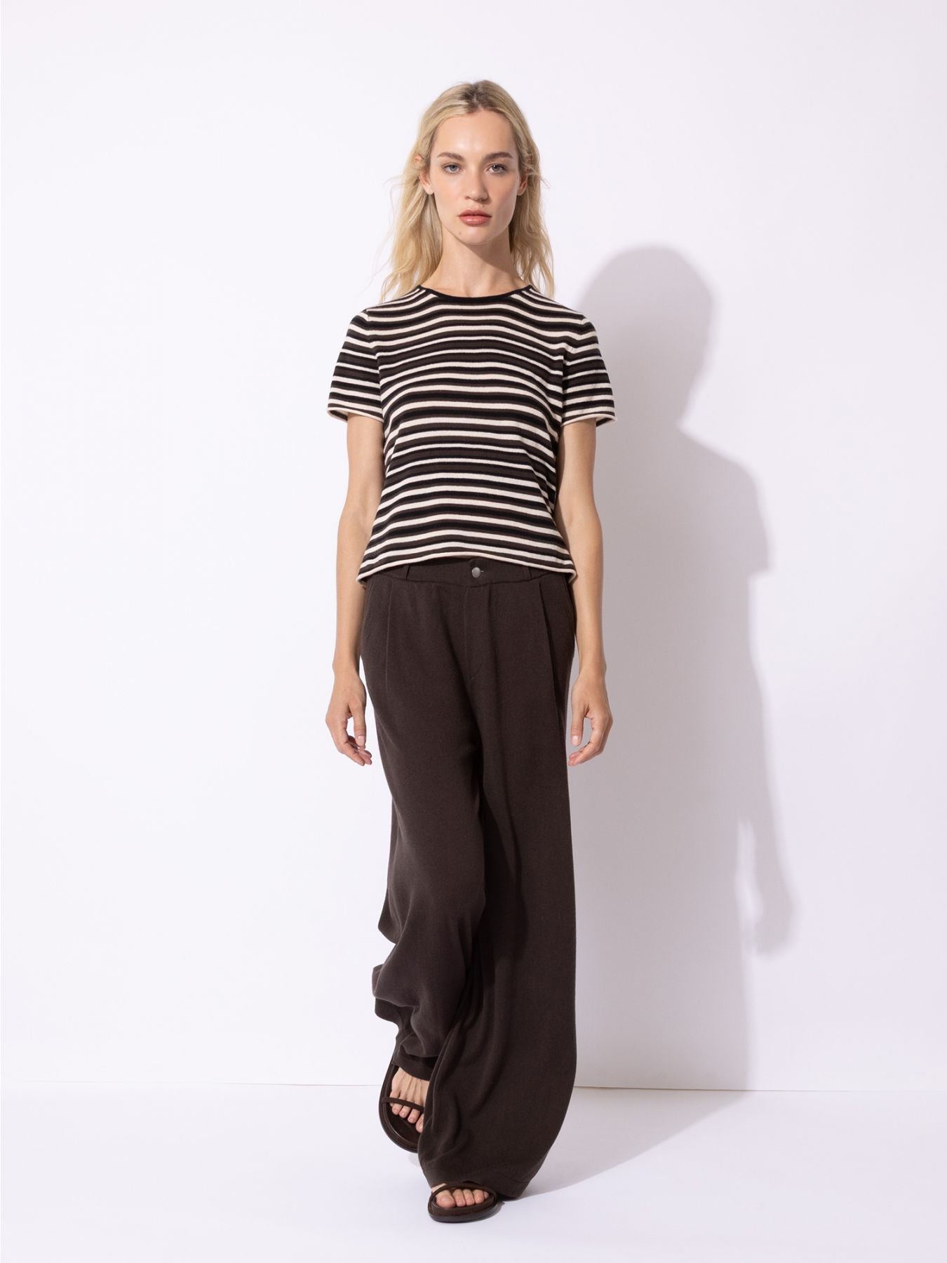 FTC Cashmere Kortærmet Stribet Top