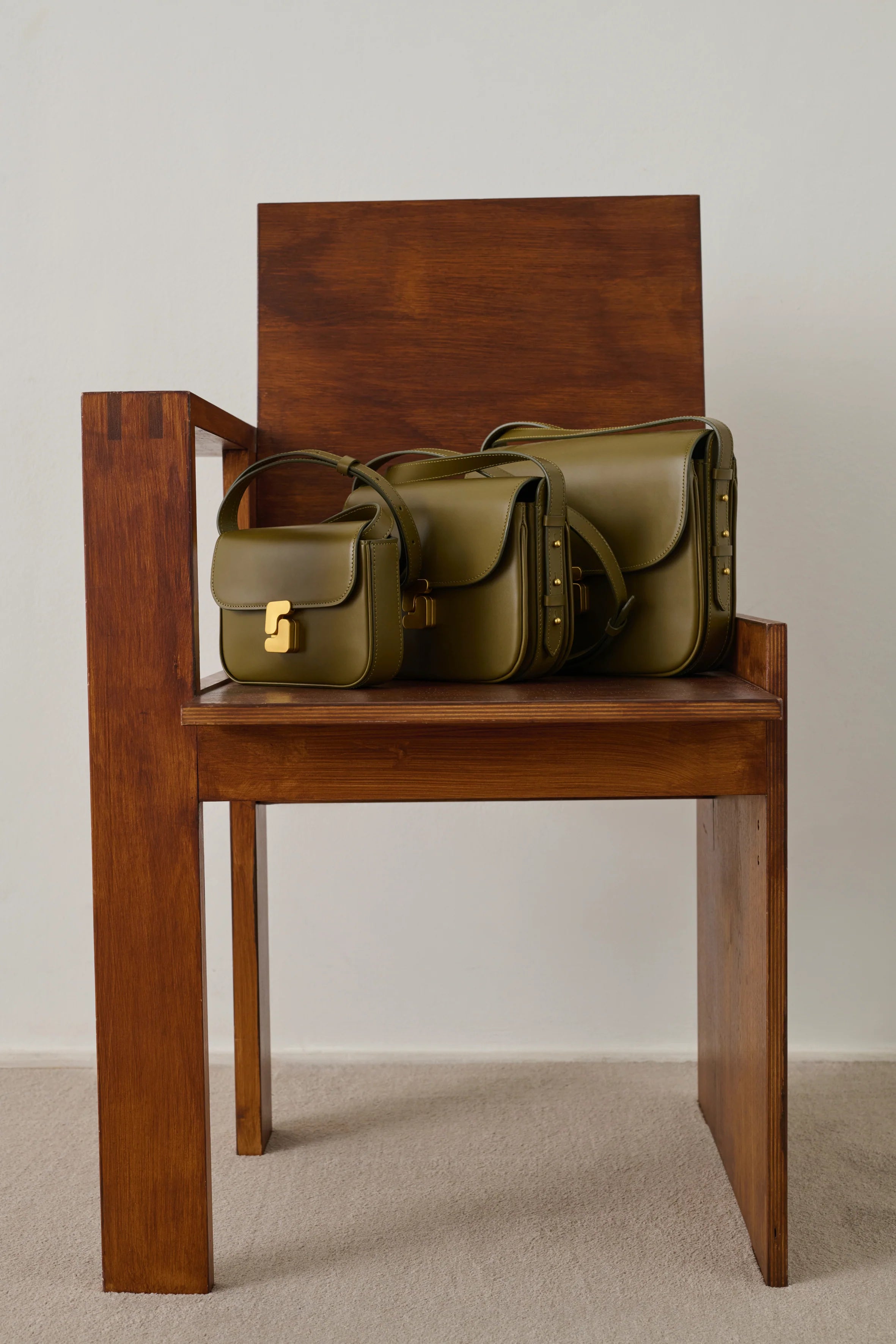 Soeur Bellissima Maxi Lædertaske Kaki Doré