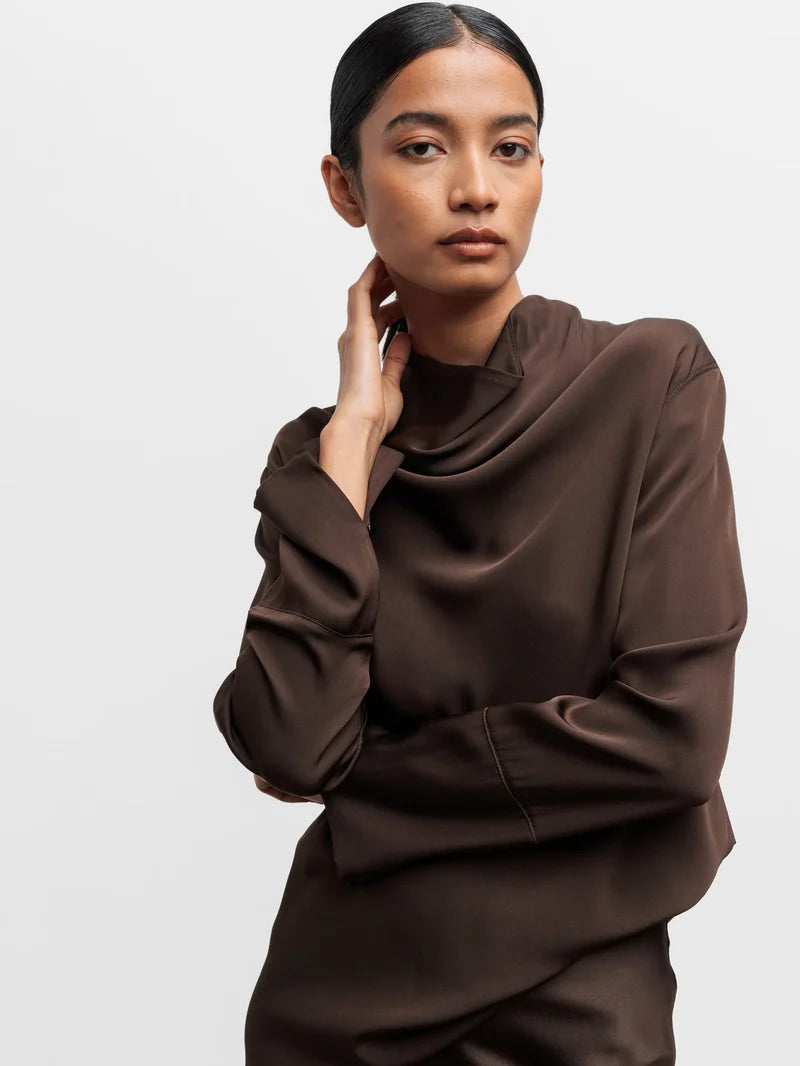 Ahlvar Gallery Ayumi Bluse Dark Brown