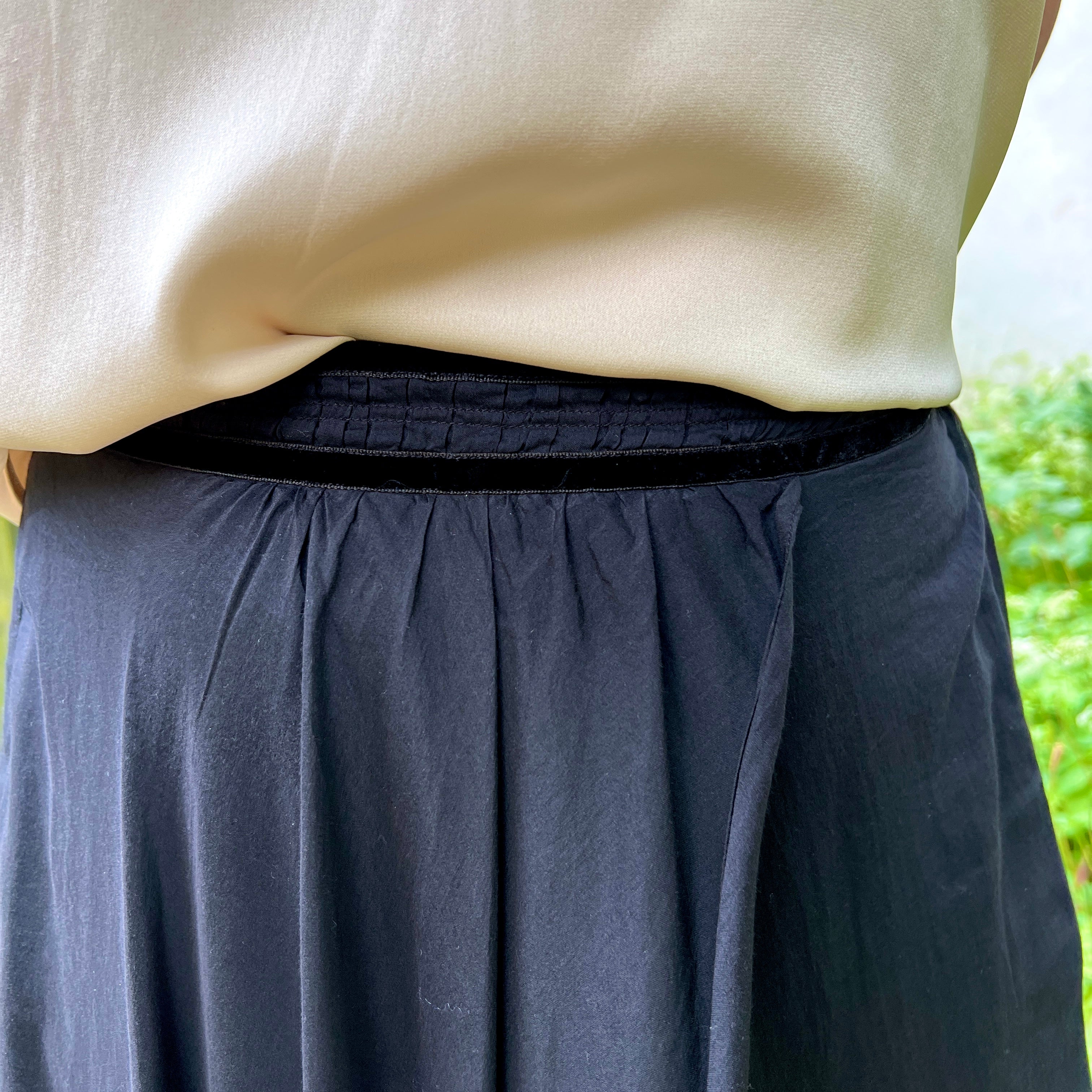 Forte Forte 14121 Cotton Silk Voile Skirt Nero