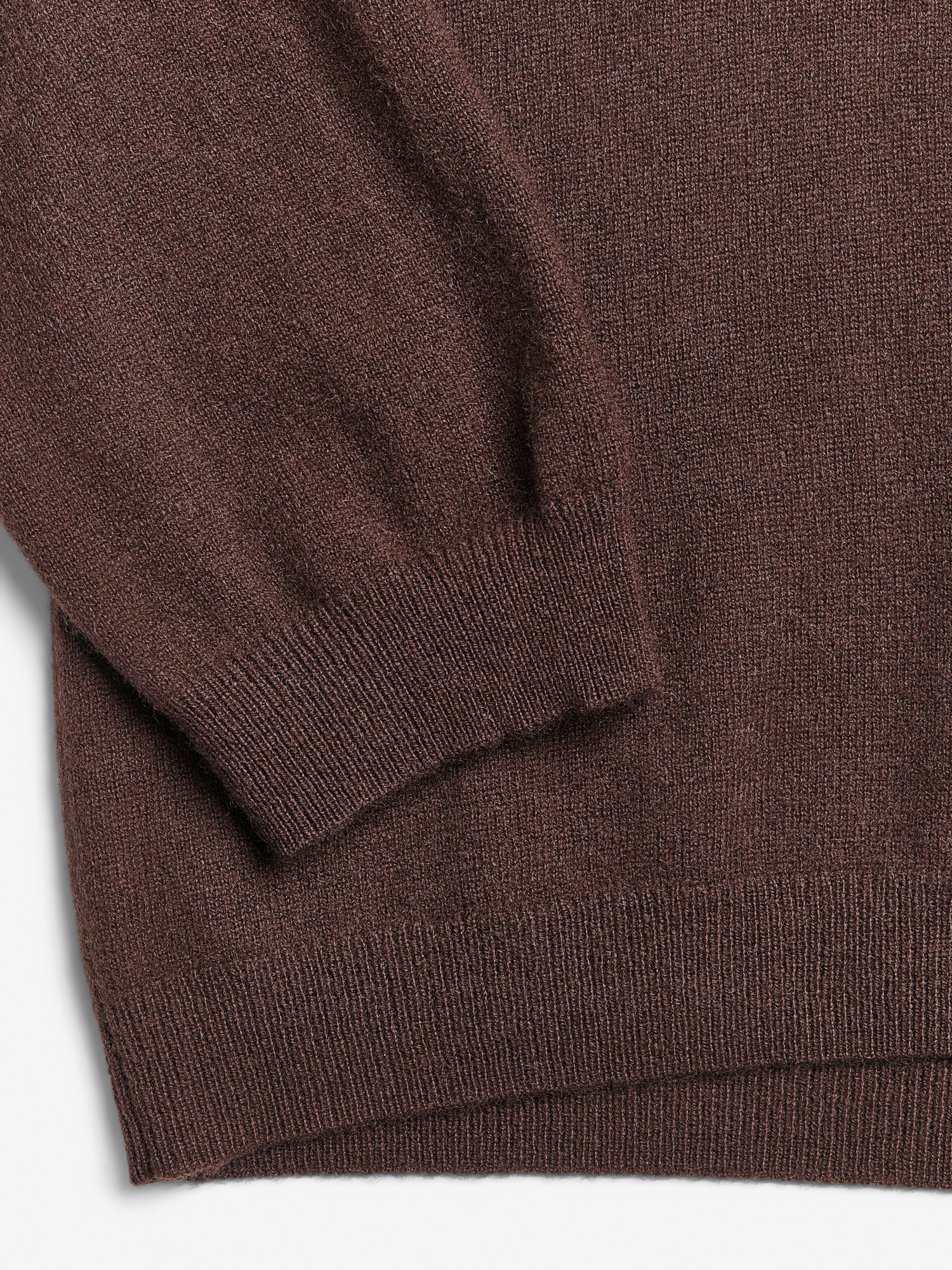People's Republic of Cashmere Oversized Collar V-Neck Dark Brown