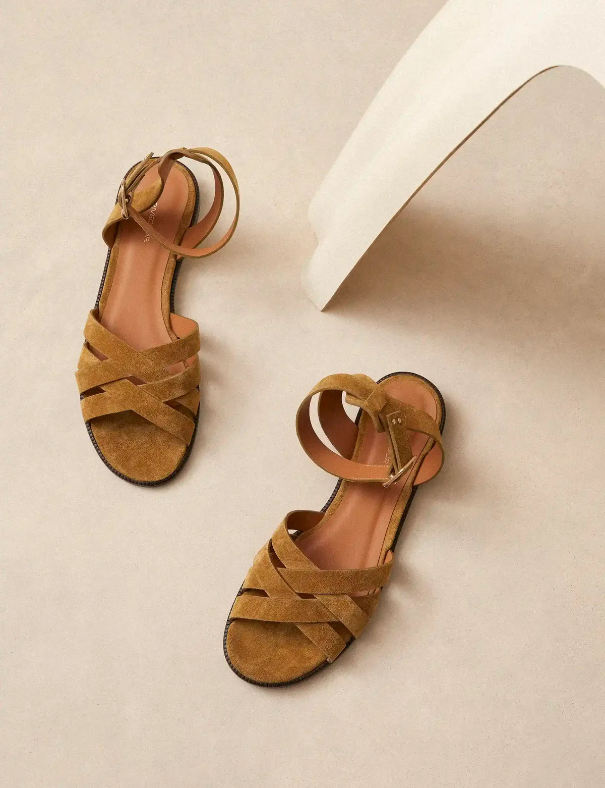 Rivecour 203 Ruskind Sandaler Bark