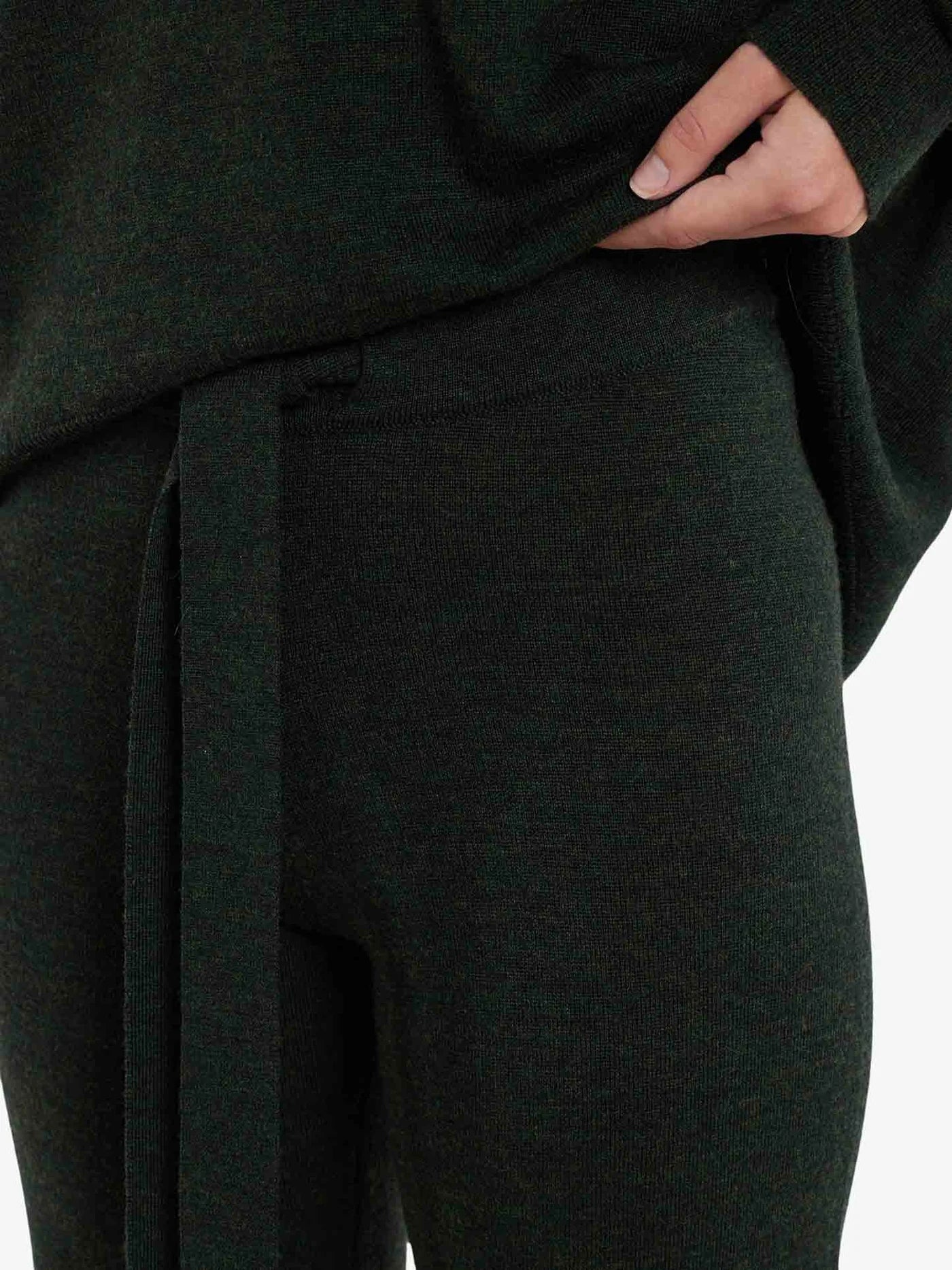 We Norwegians Geilo Belted Pants Olive Green