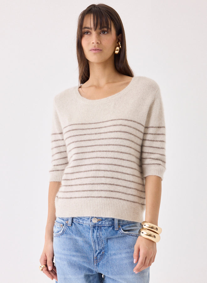 Majestic Filatures Stribet Sweater Bison