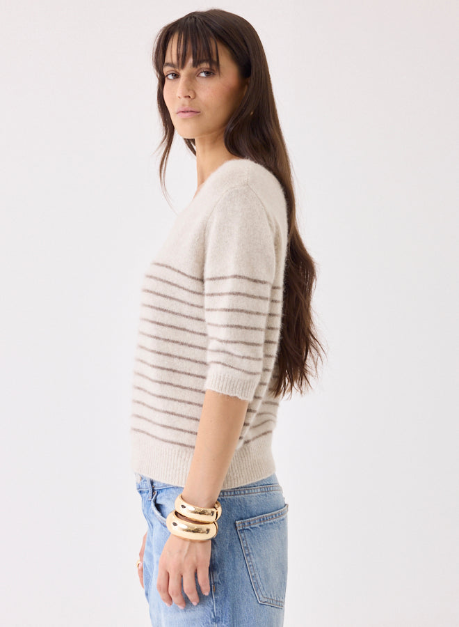 Majestic Filatures Stribet Sweater Bison