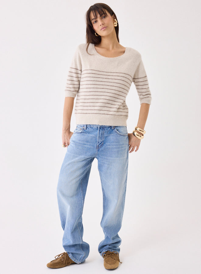 Majestic Filatures Stribet Sweater Bison