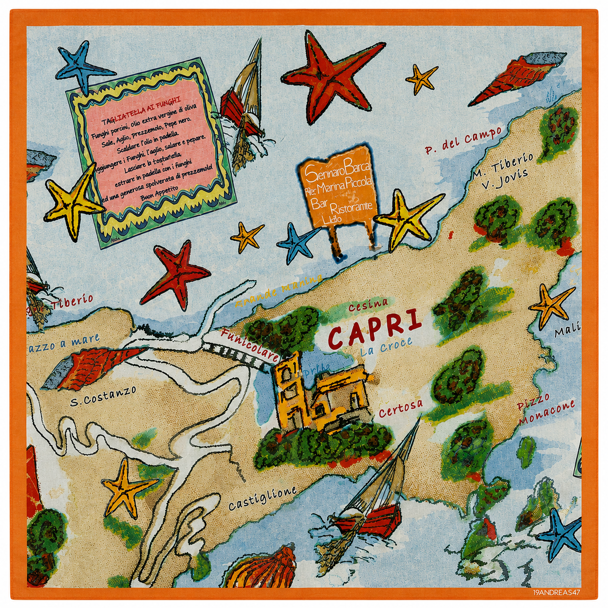 Andrea's 1947 Capri Tørklæde