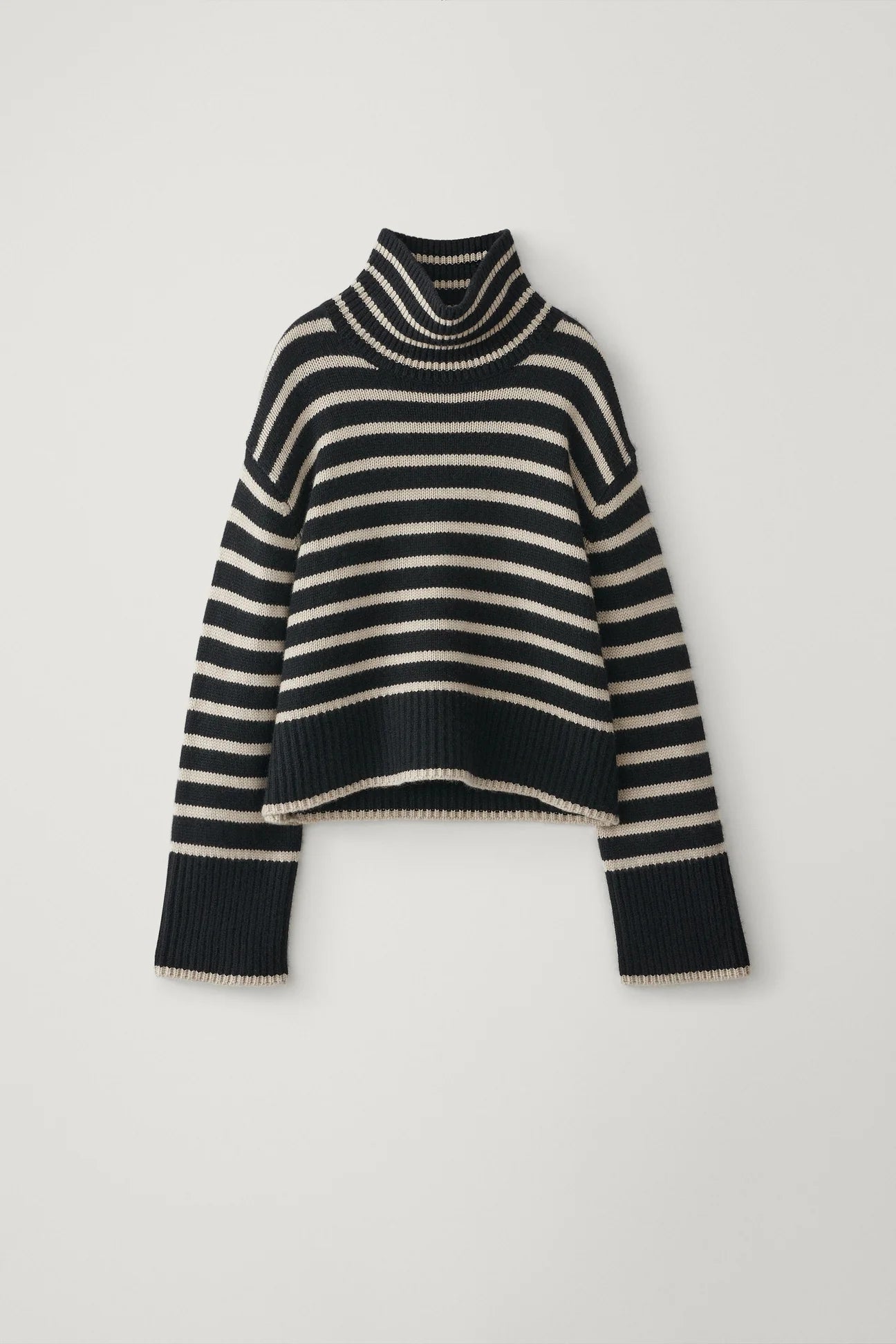Lisa Yang Fleur Sweater Black/Sand Stripes