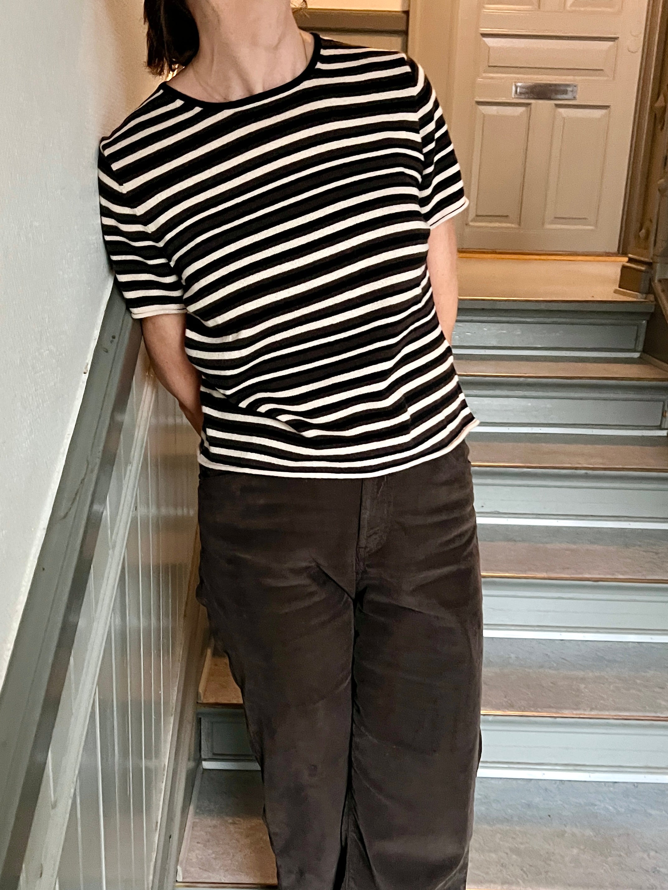 FTC Cashmere Kortærmet Stribet Top