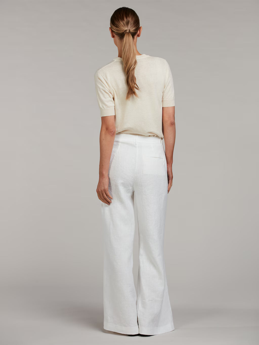 Stenströms Louise Hør Bukser Offwhite