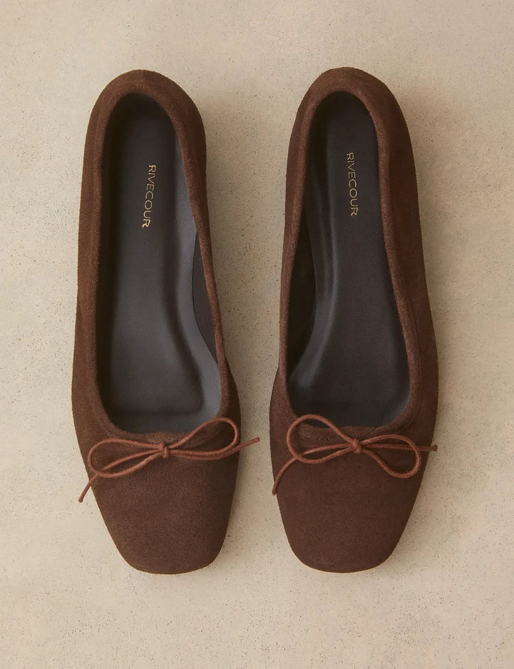 Rivecour 134 Ballarina Suede Marron Chocolat