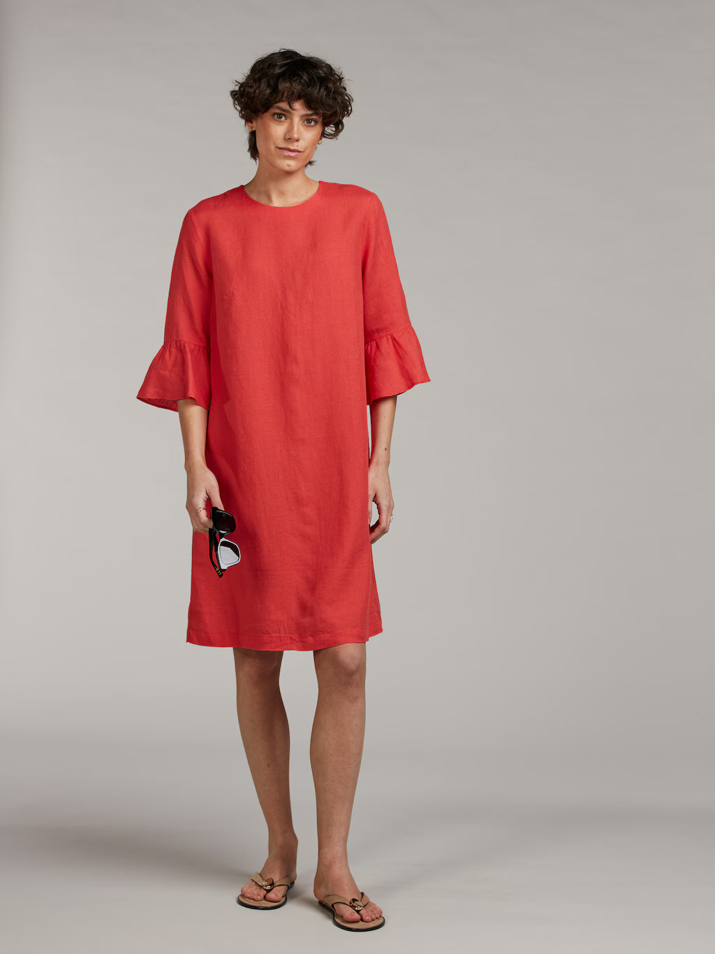 Stenströms Lindsay Hør Kjole Rød