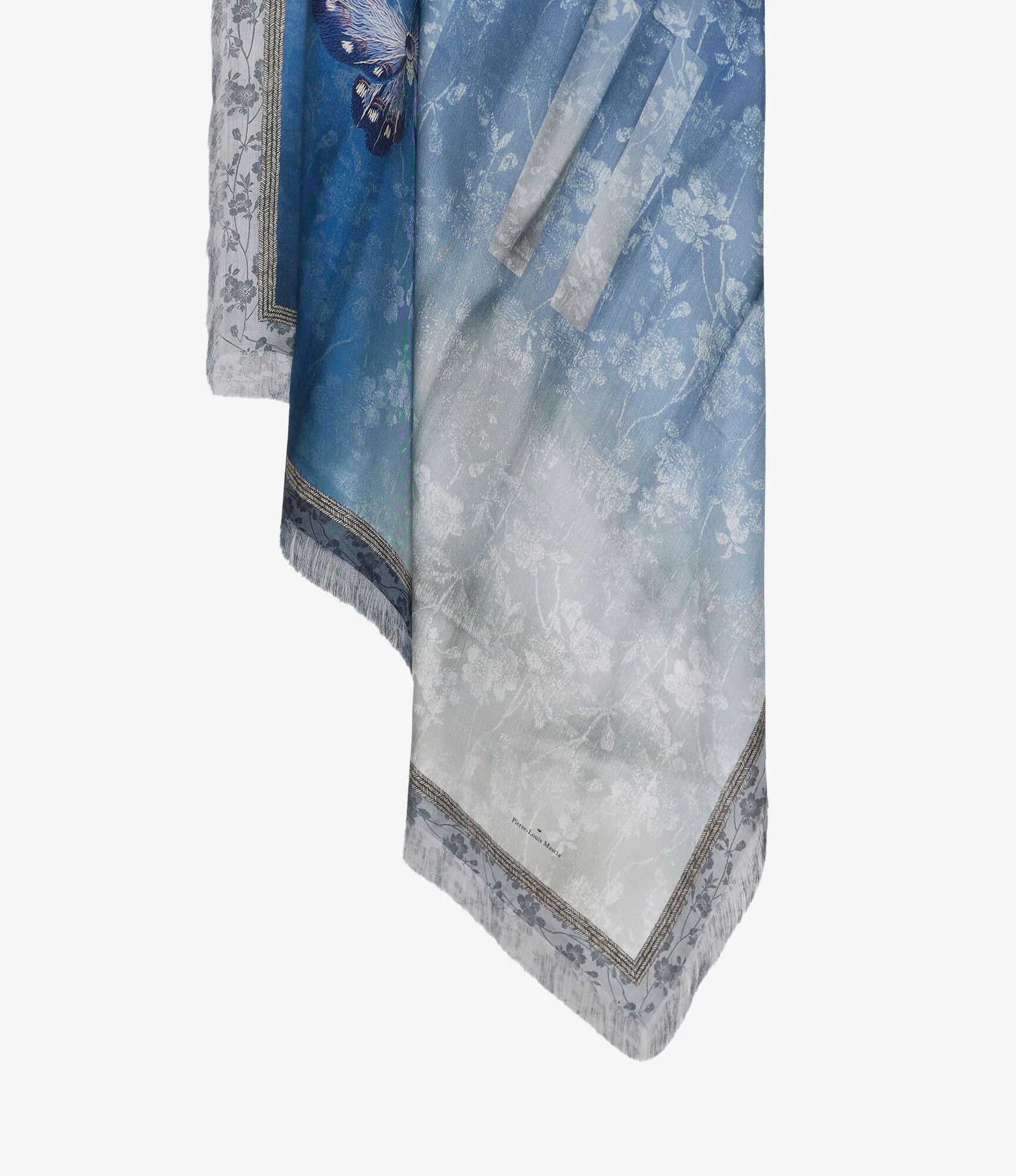 Pierre-Louis Mascia Aloeuw Sjal Silketørklæde Azzurro
