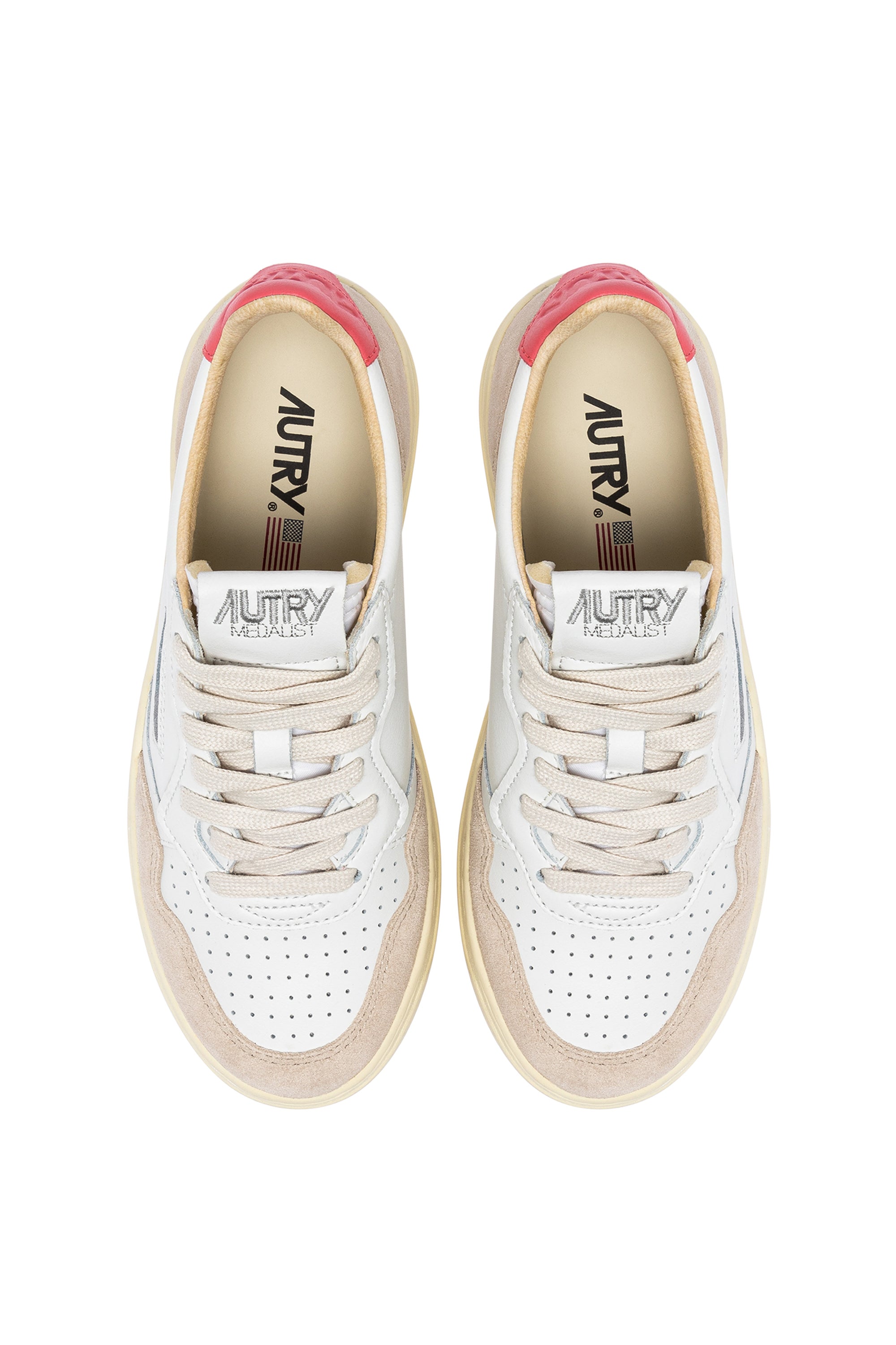 Autry Medalist Læder Sneakers Hvid/Rose