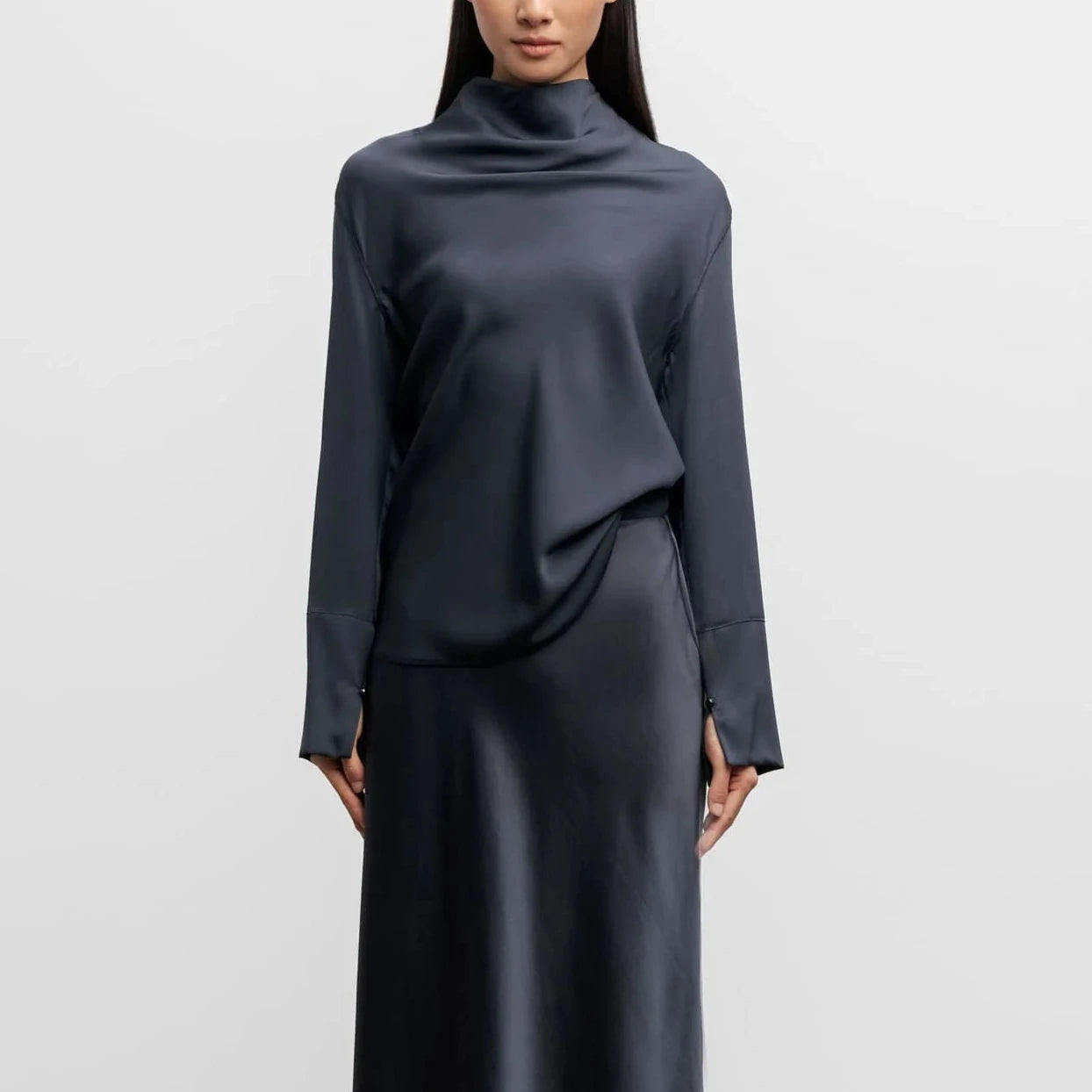 Ahlvar Gallery Ayumi Bluse Blue Grey