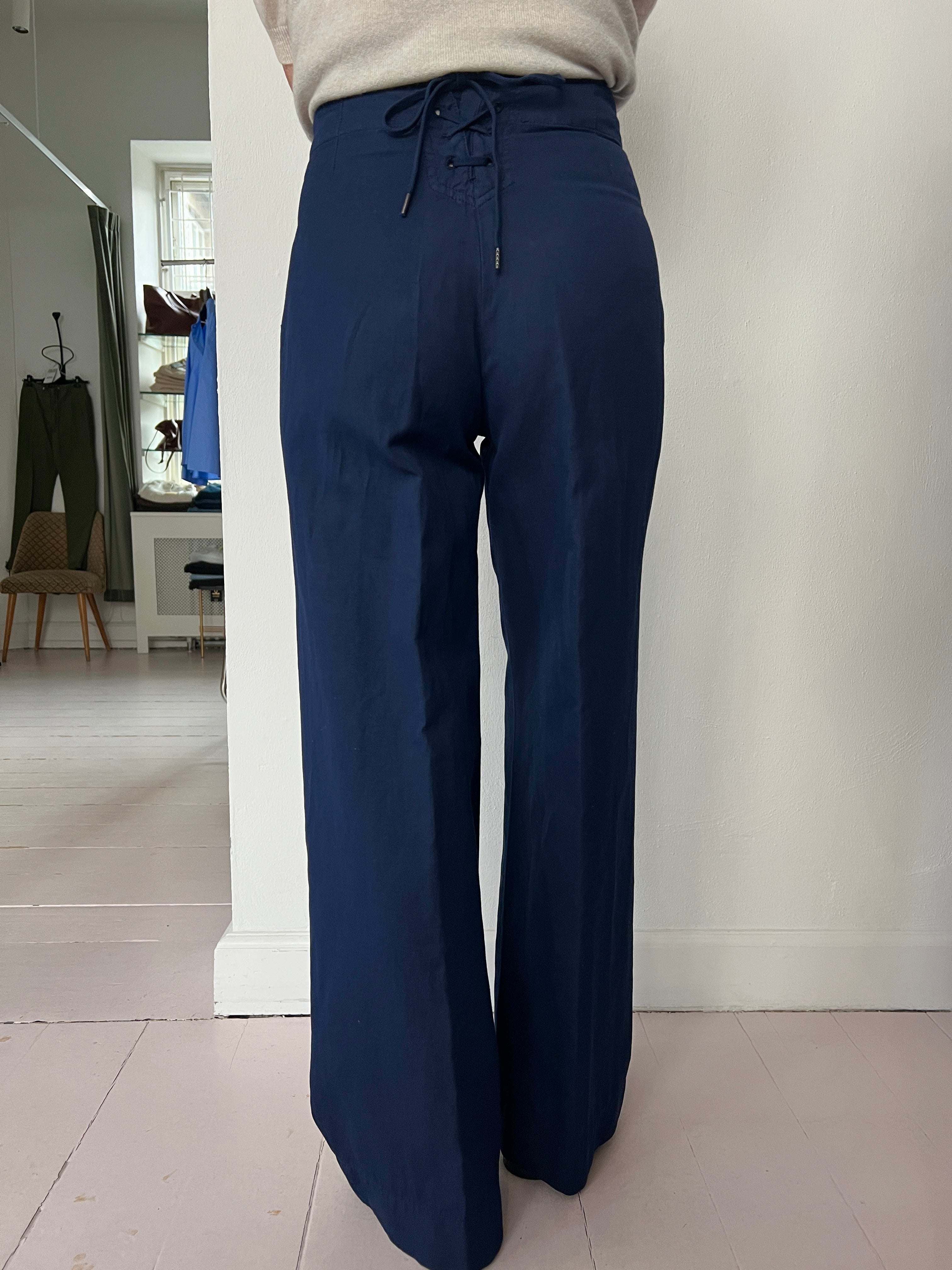 Aspesi Bomuld Hør Bukser Blue