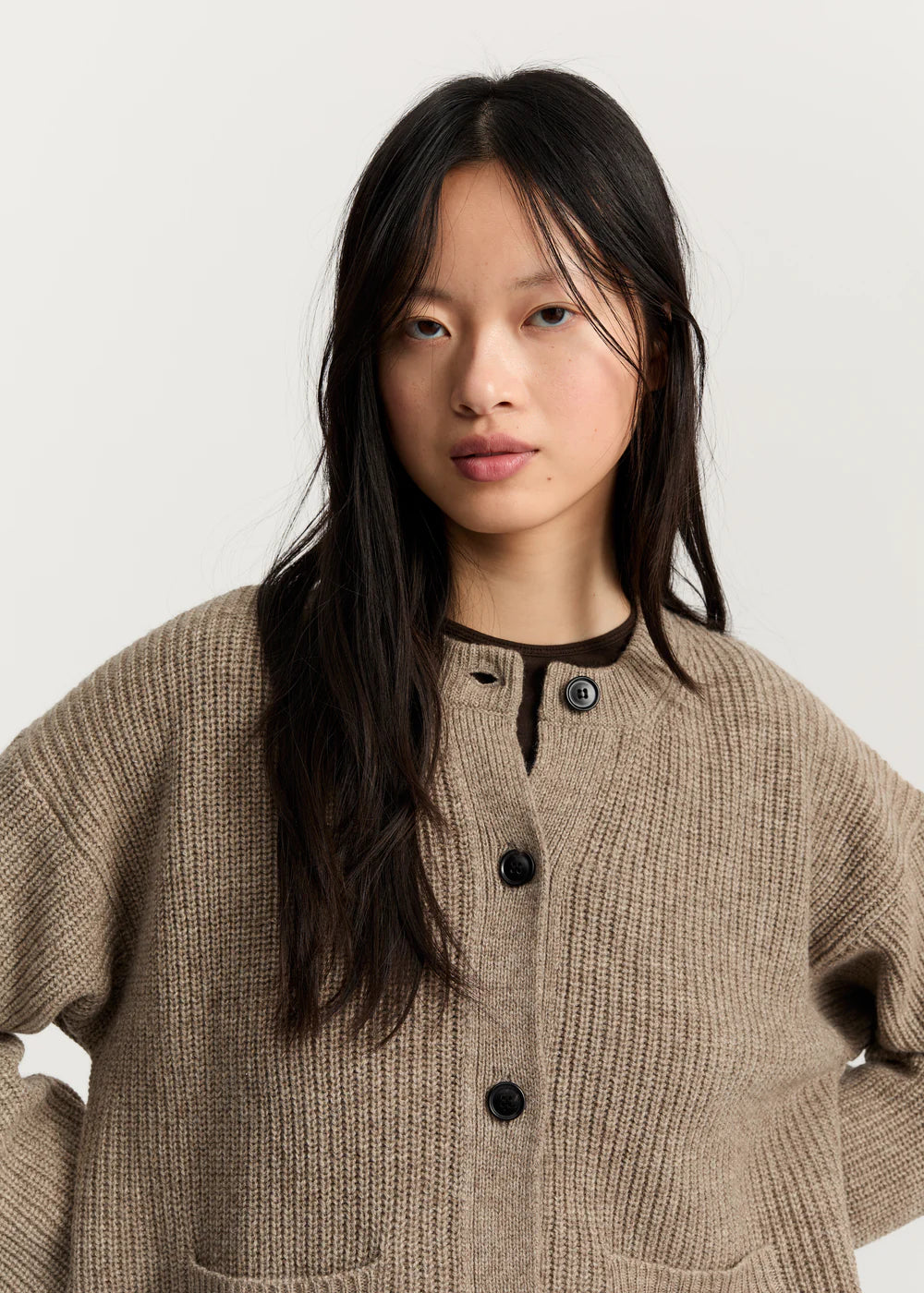 Aiayu Bine Cardigan Pure Soil