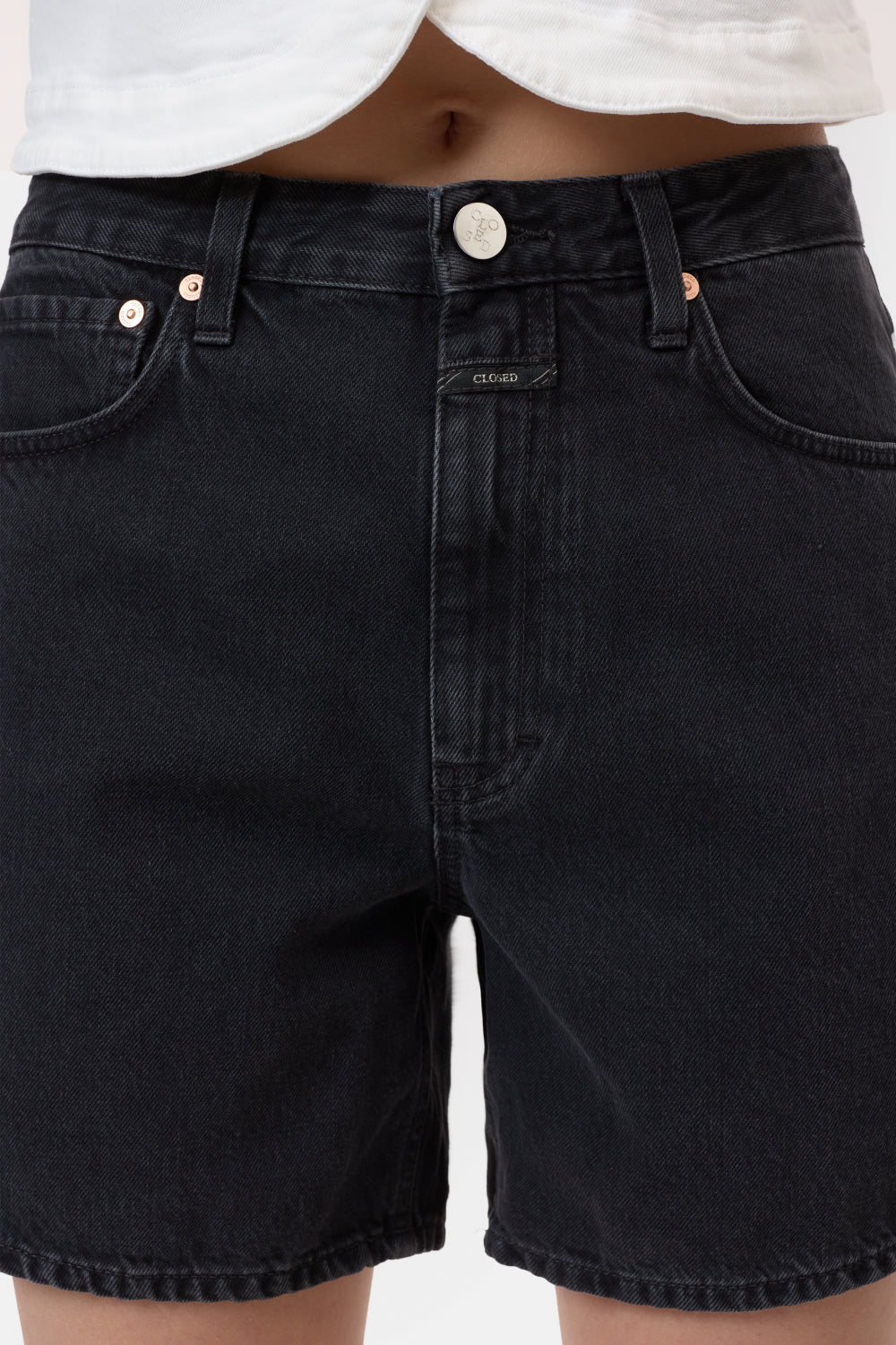 Closed Janey Black Denim Shorts