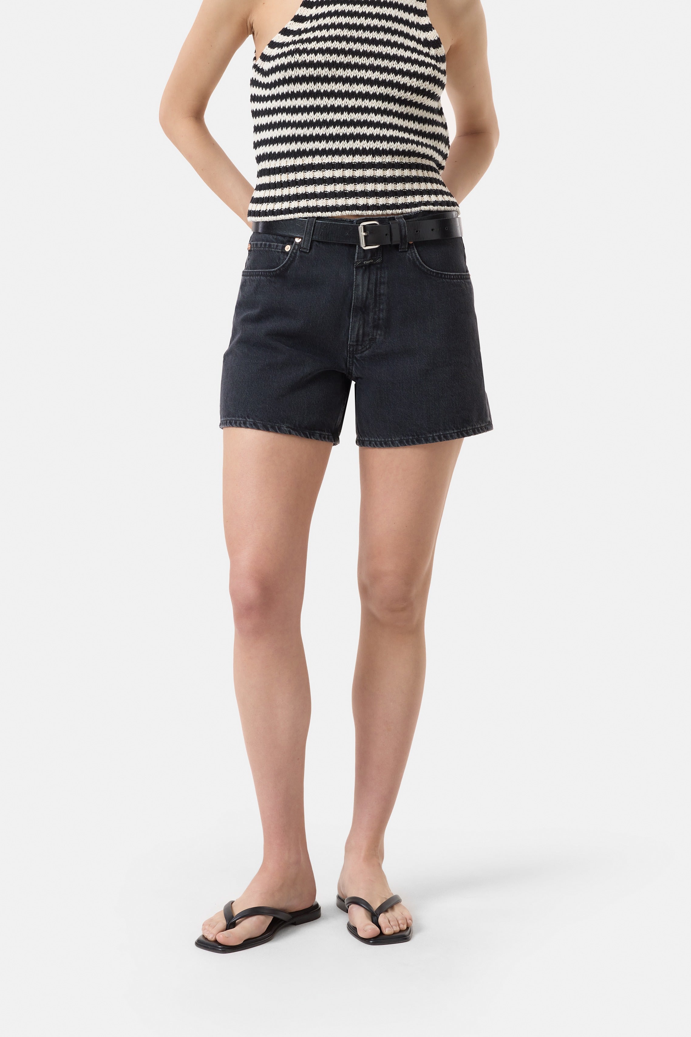 Closed Janey Black Denim Shorts