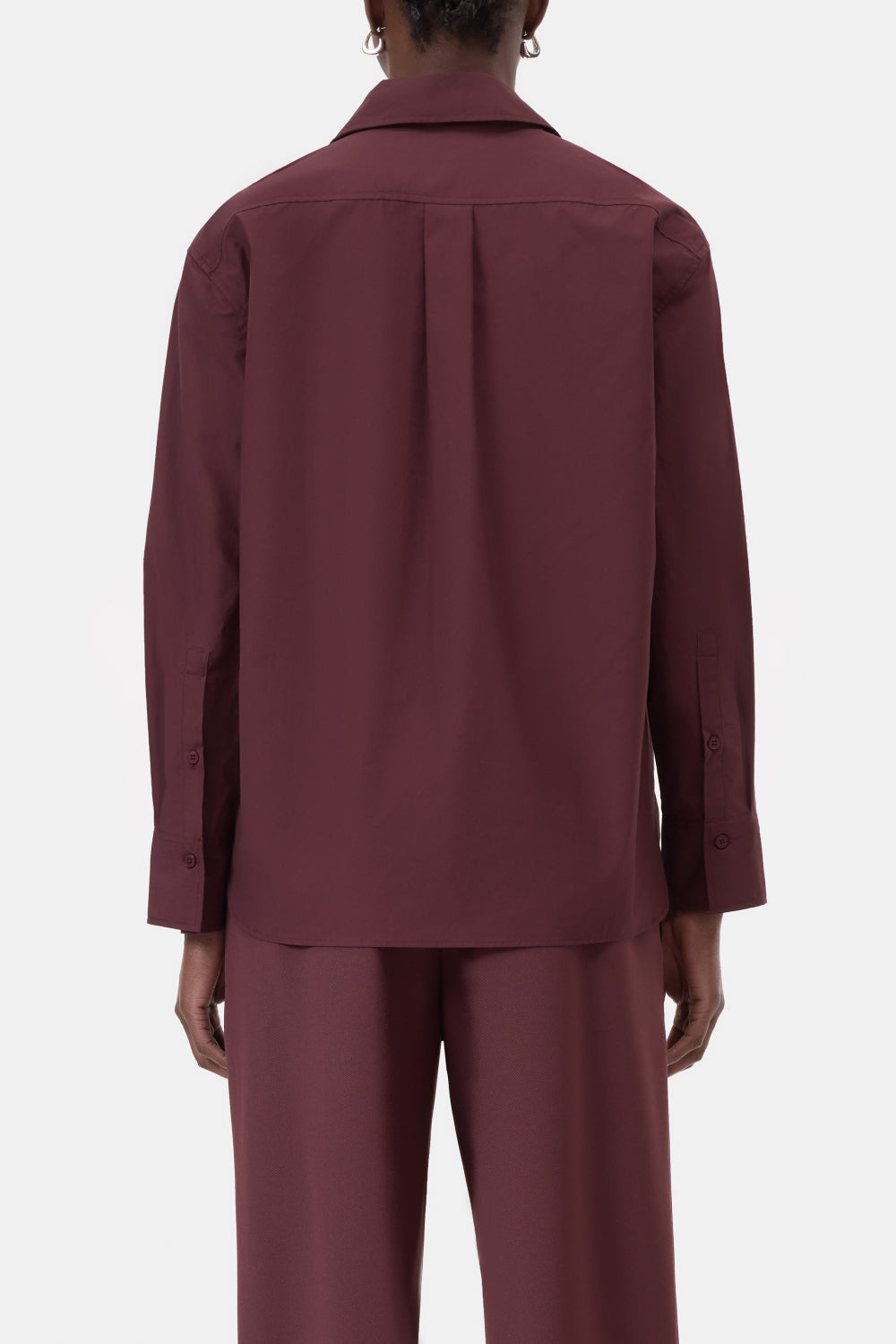 Closed Asymmetrisk Skjorte Dark Raisin Red