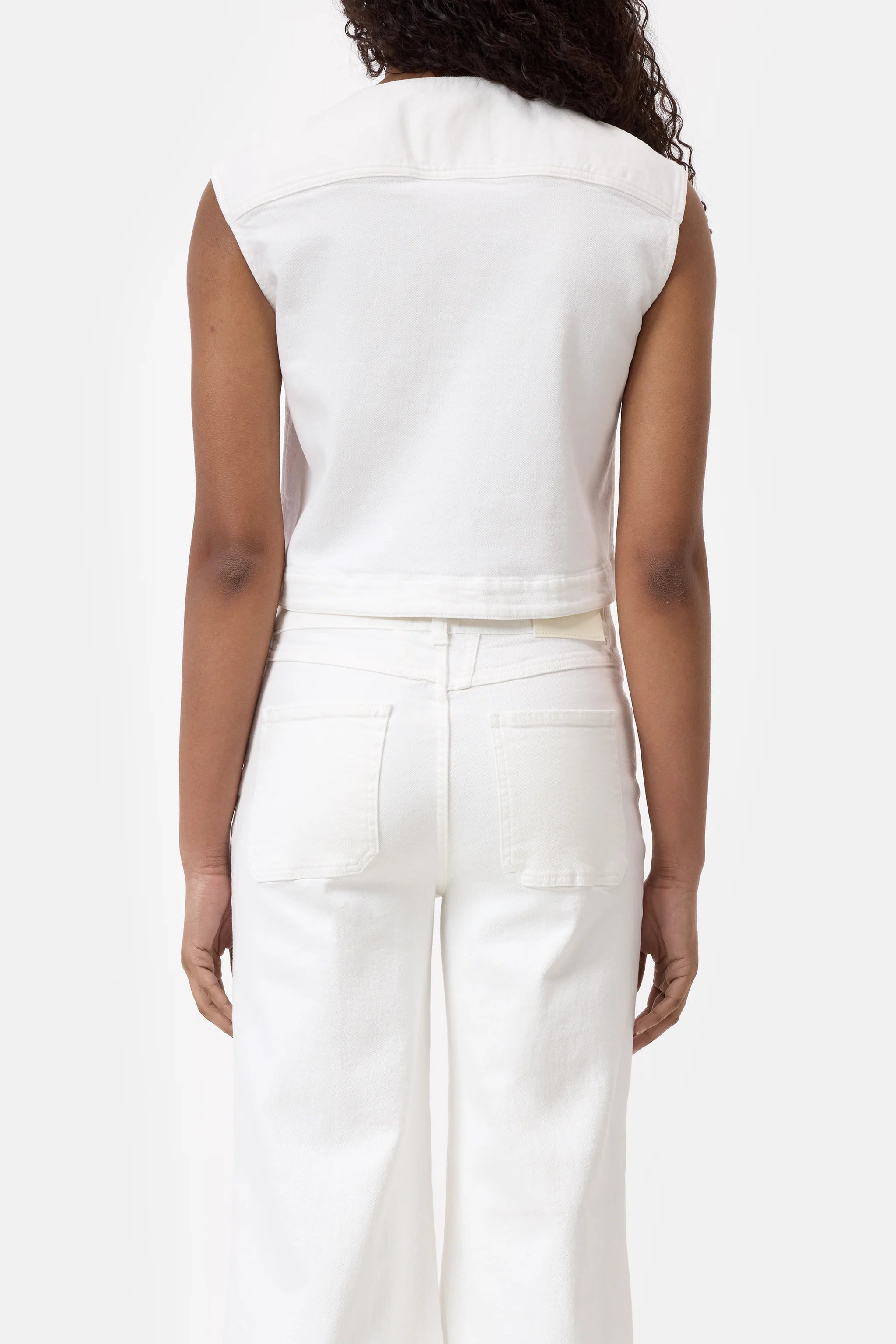 Closed Denim Vest White