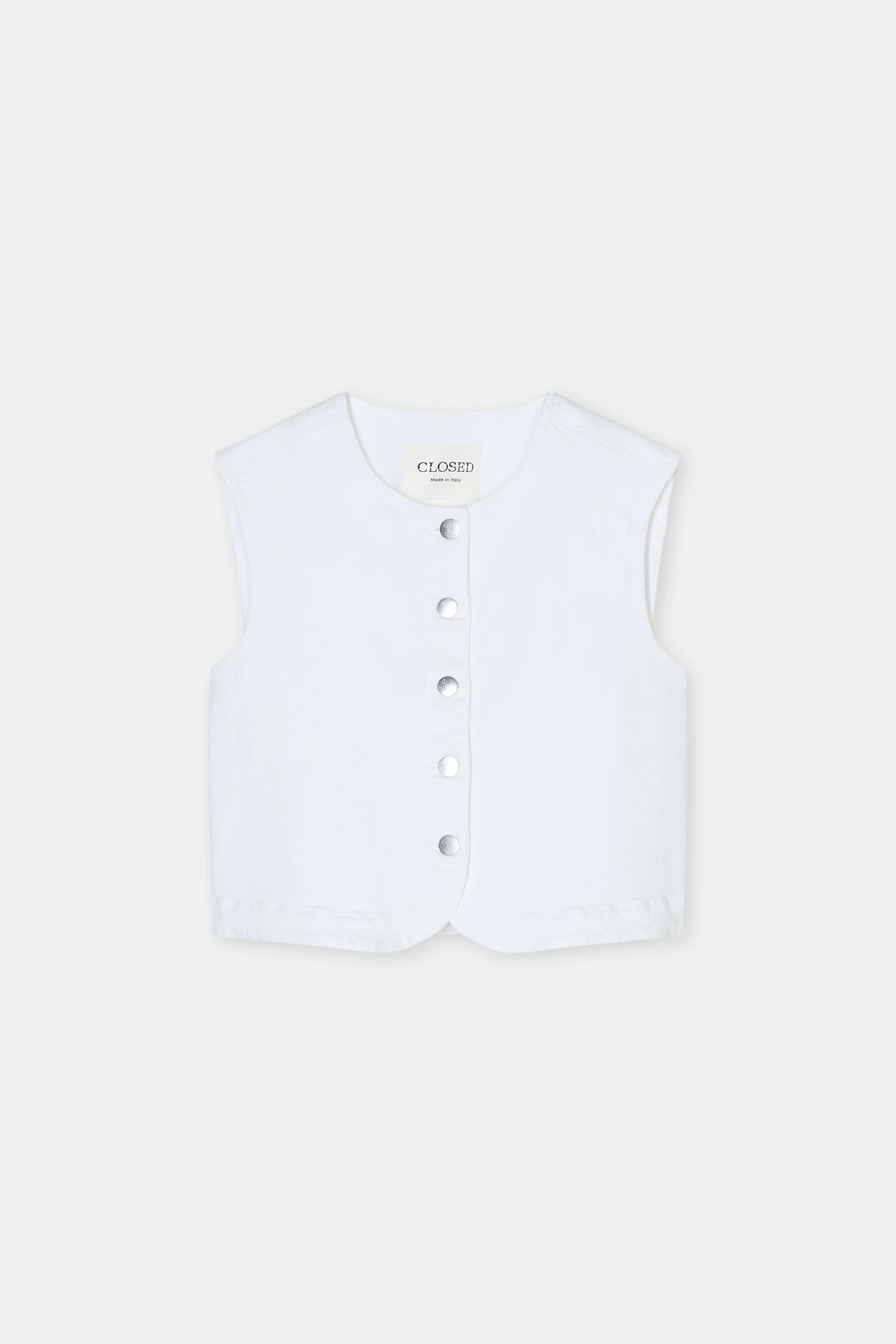 Closed Denim Vest White