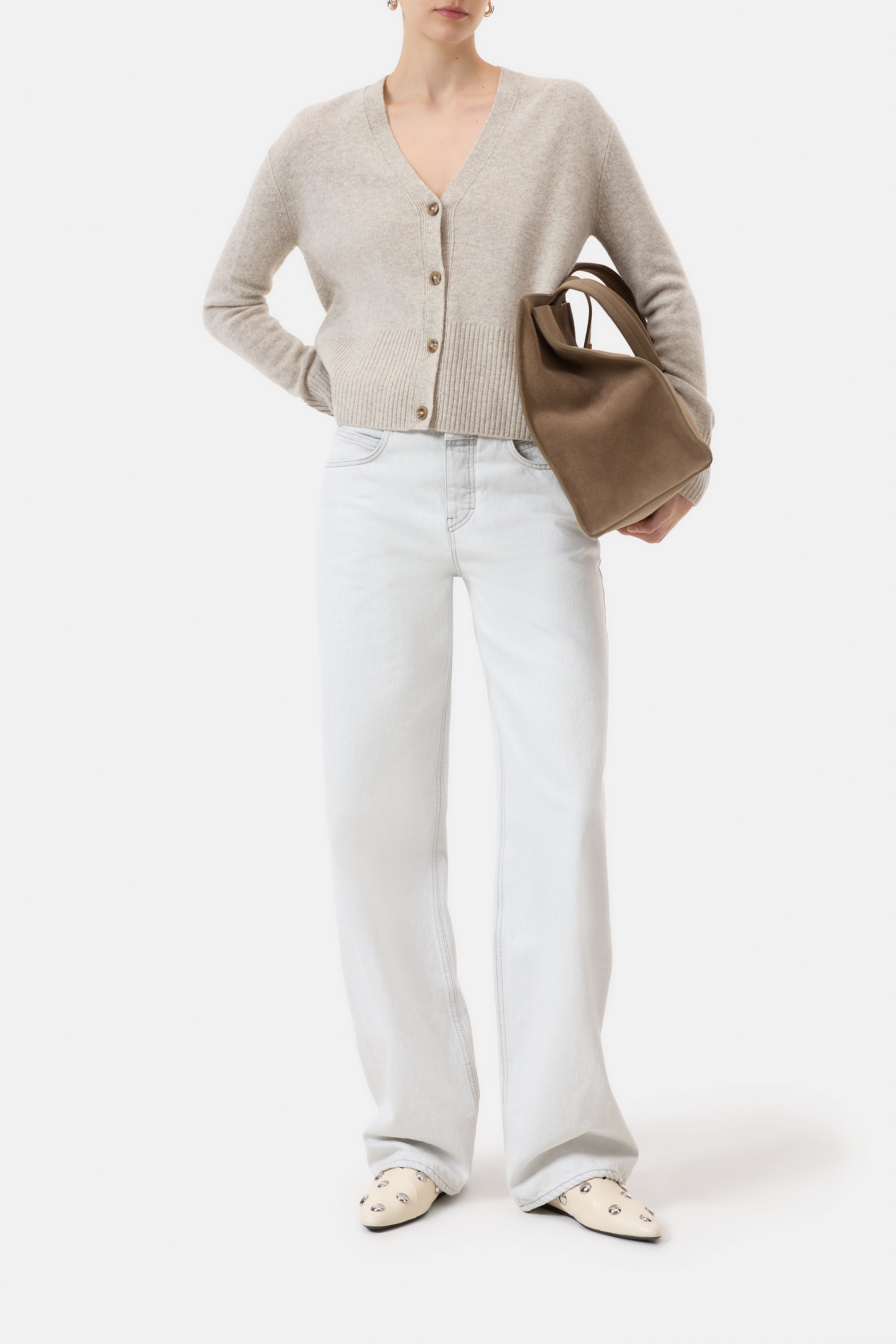 Closed Uld Cardigan Beige Melange