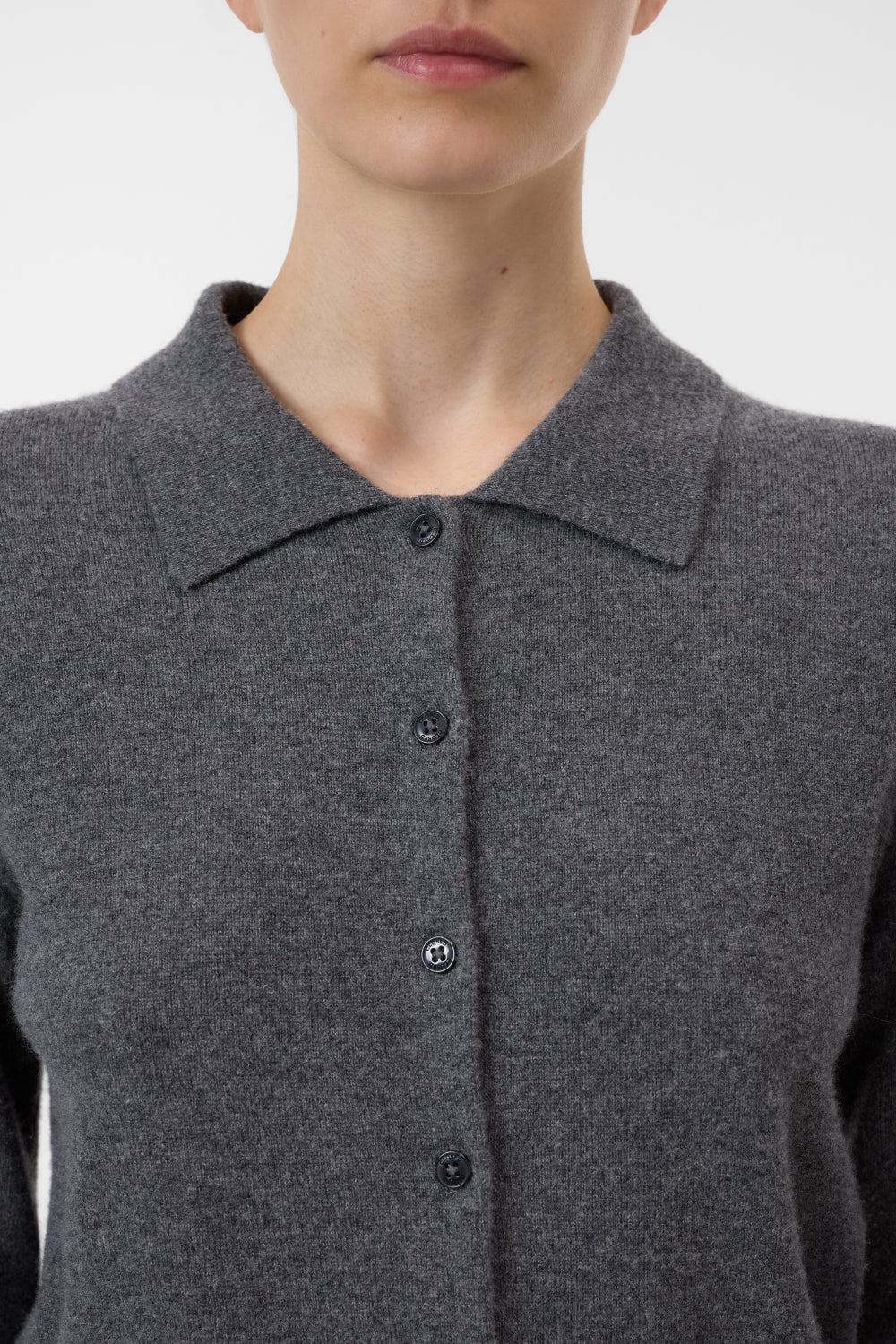 Closed Cashmere Cardigan Dark Grey Melange
