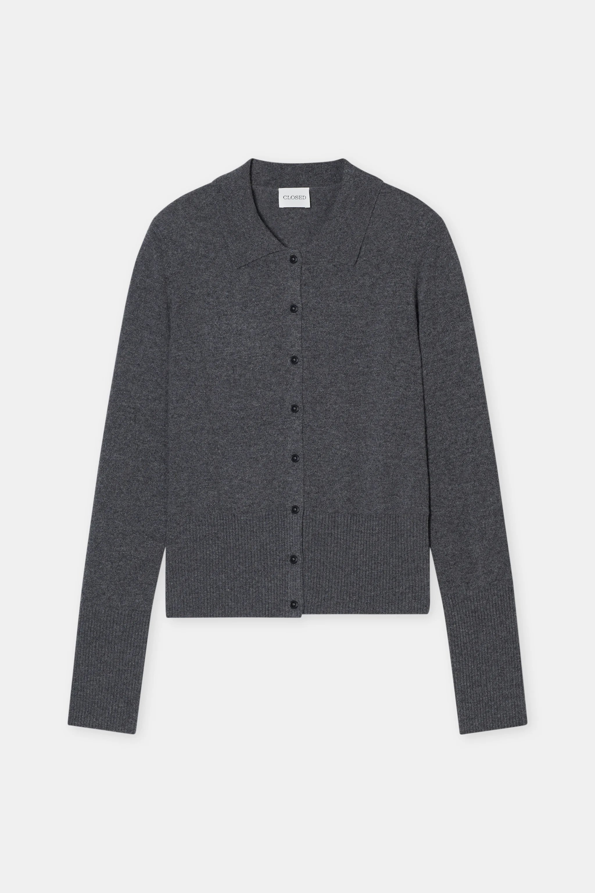 Closed Cashmere Cardigan Dark Grey Melange