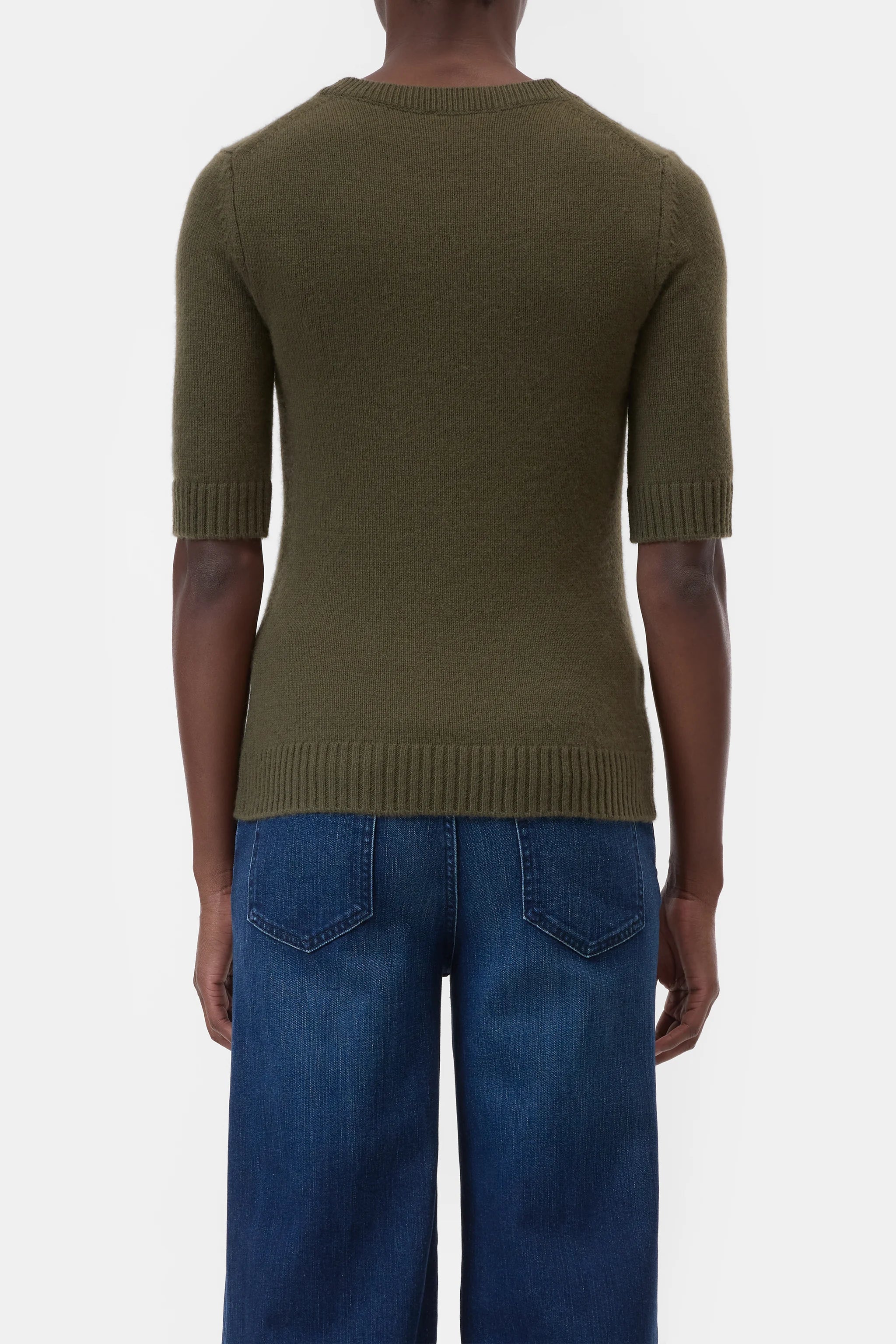 Closed Cashmere Kortærmet Strik Deep Olive