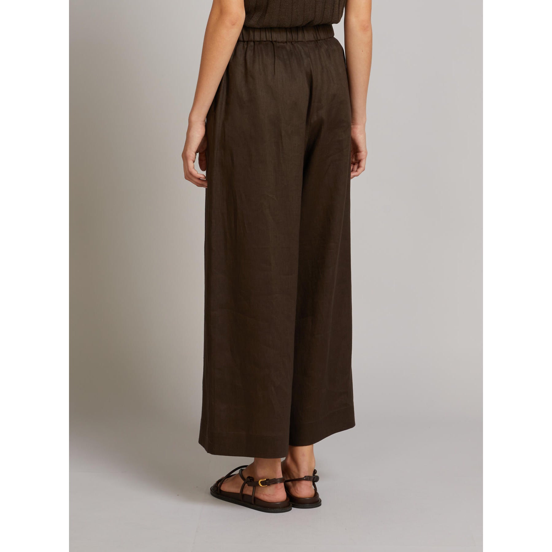 Max Mara Weekend Canneti Hør Bukser Dark Brown