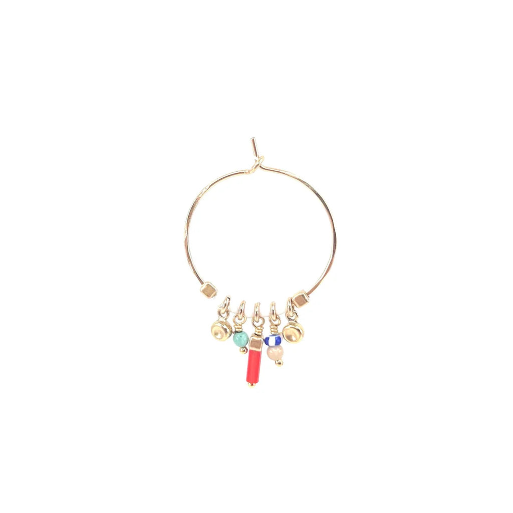 Leleah Ørering Lylah Hoop Red Mix