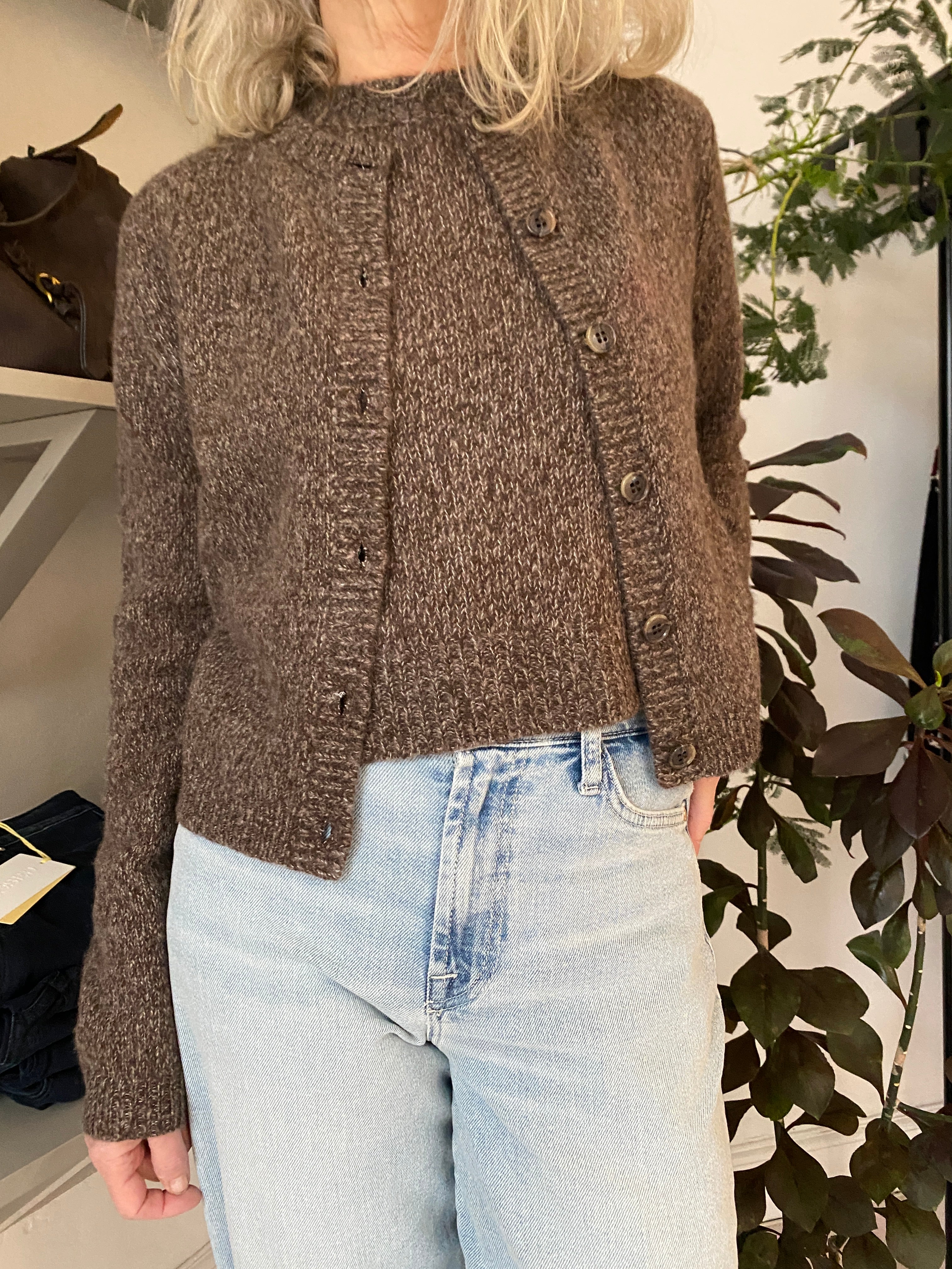 Lisa Yang Felicia Cardigan Soft Bark