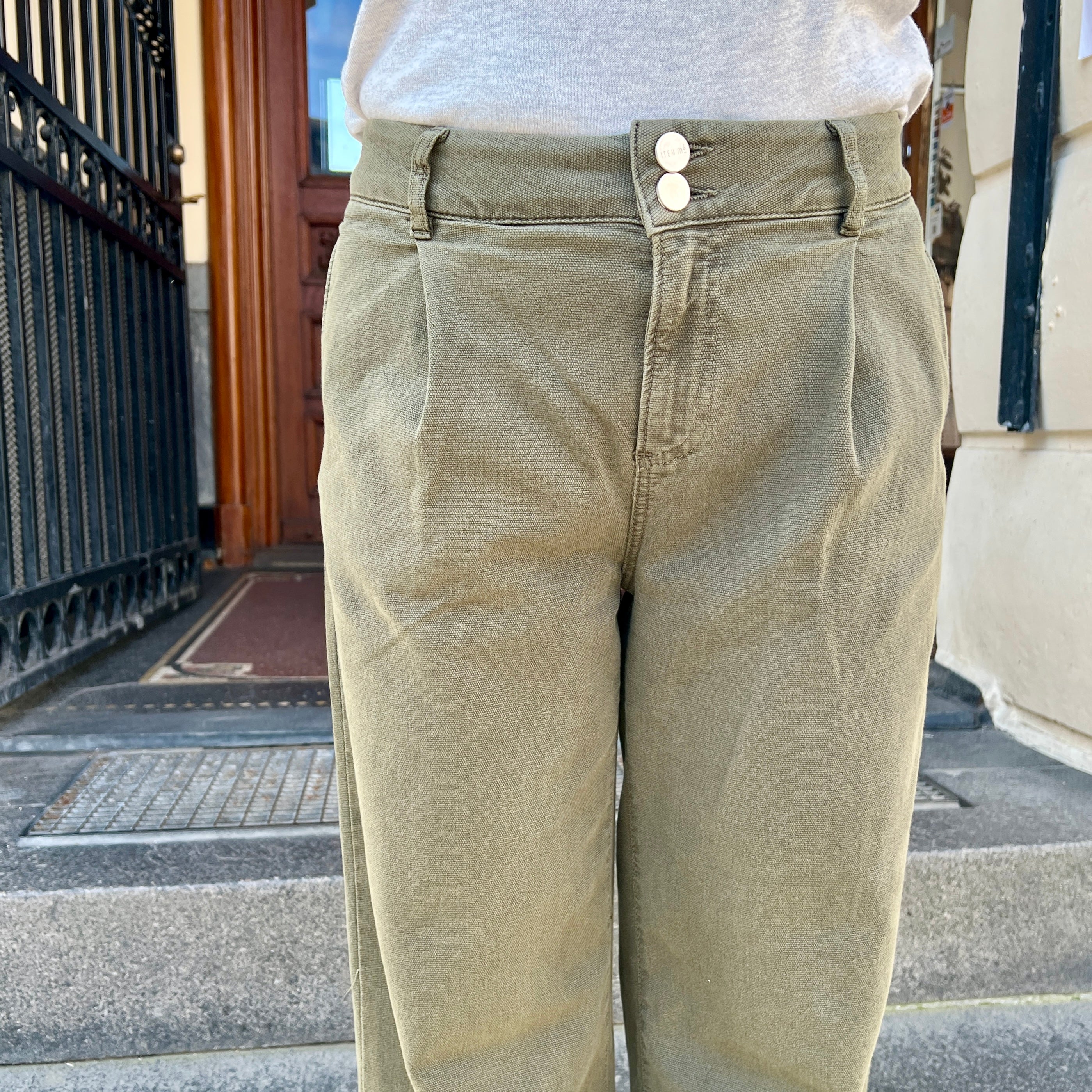 ITEM m6 Loose Panama Pants Dark Olive