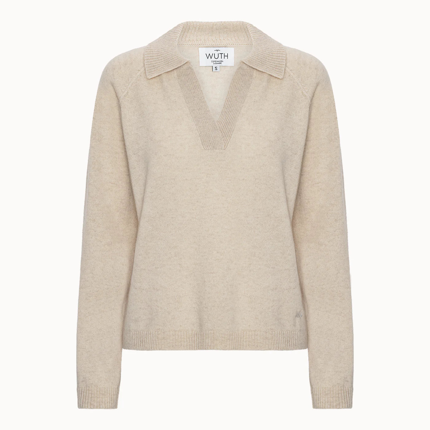 WUTH Fiona Cashmere Polo Sweater Vanilla