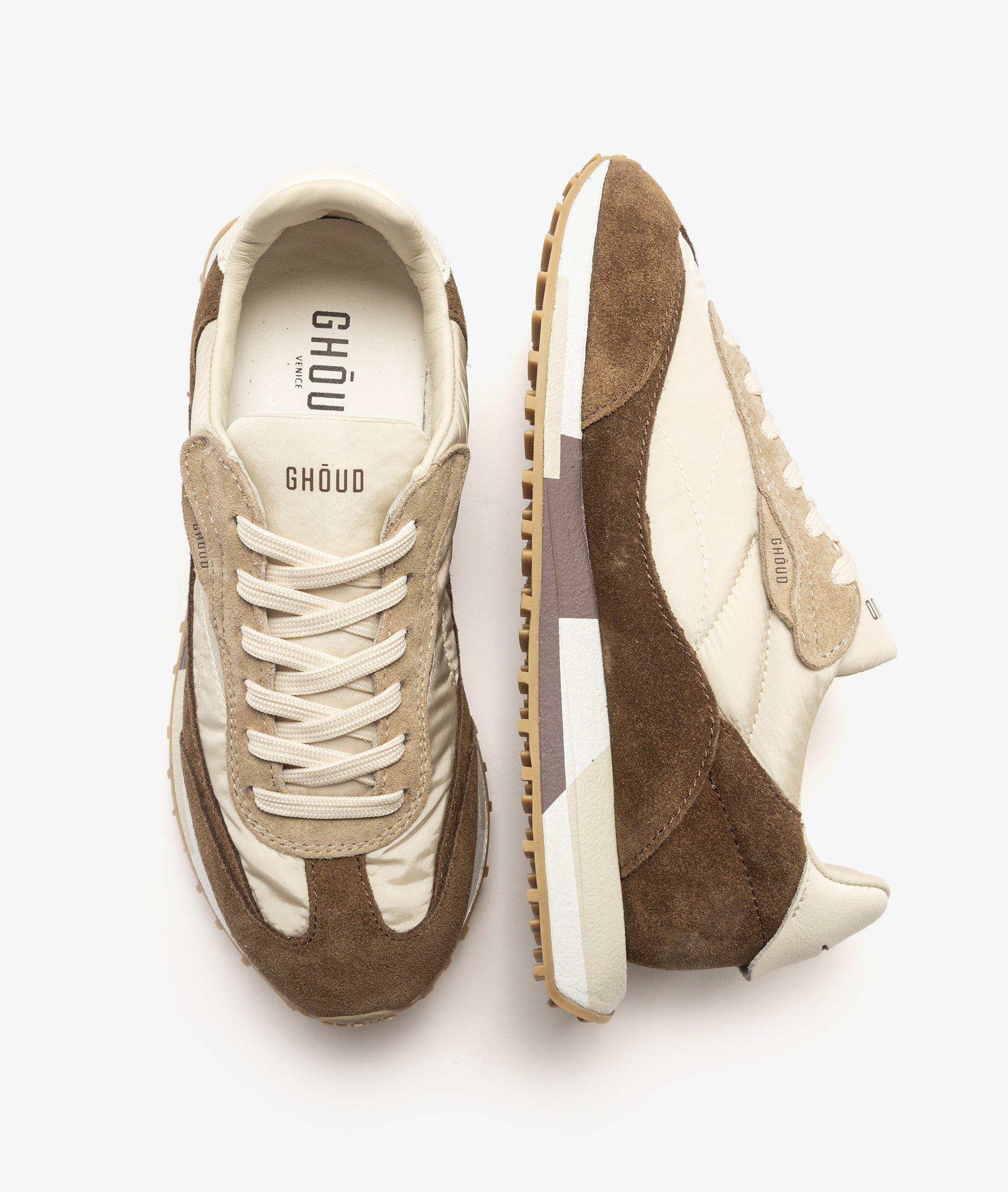 Ghôud Rush M9 Oister Beige And Amber Nylon/Suede