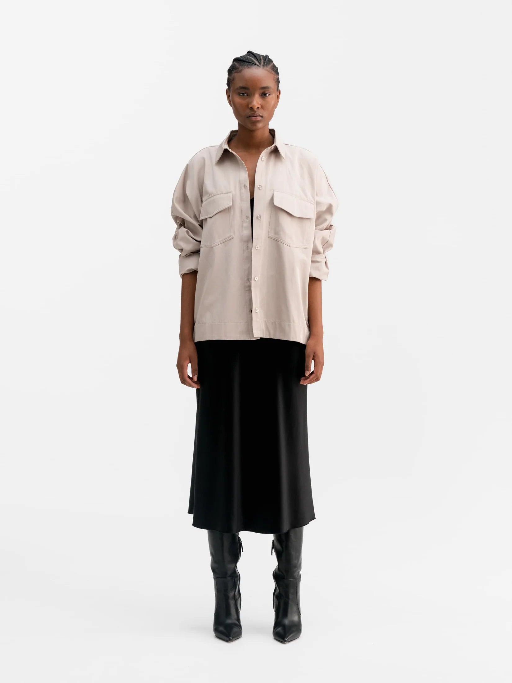 Ahlvar Gallery Hana Satin Nederdel Black