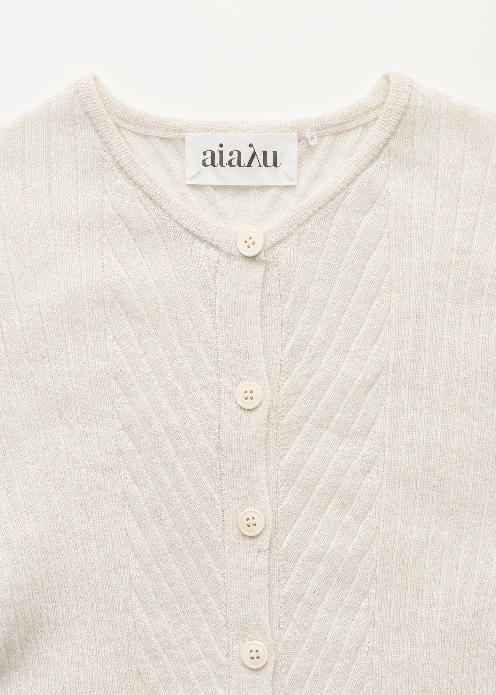 Aiayu Hira Llama Cardigan Albicant