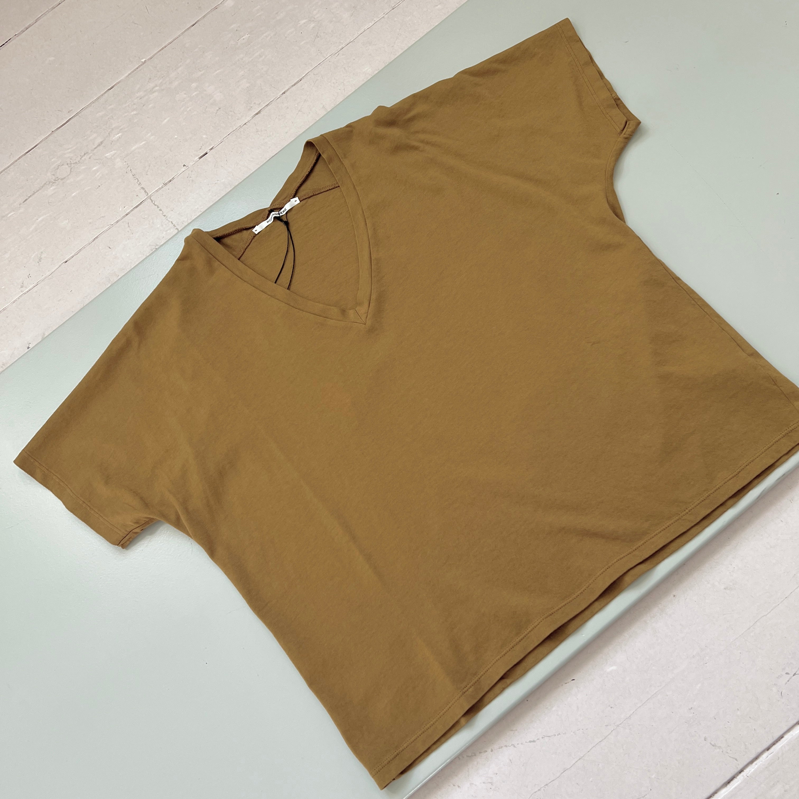 Pomandère Bomuldsjersey T-shirt Lysebrun