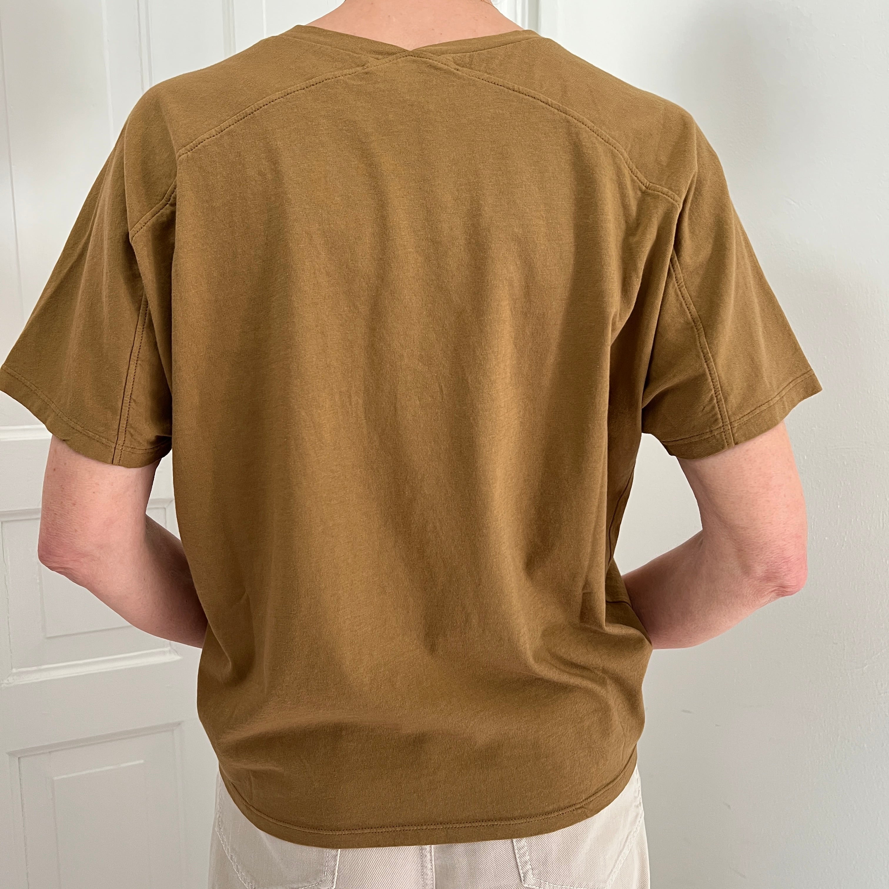 Pomandére Bomuldsjersey T-shirt Lysebrun