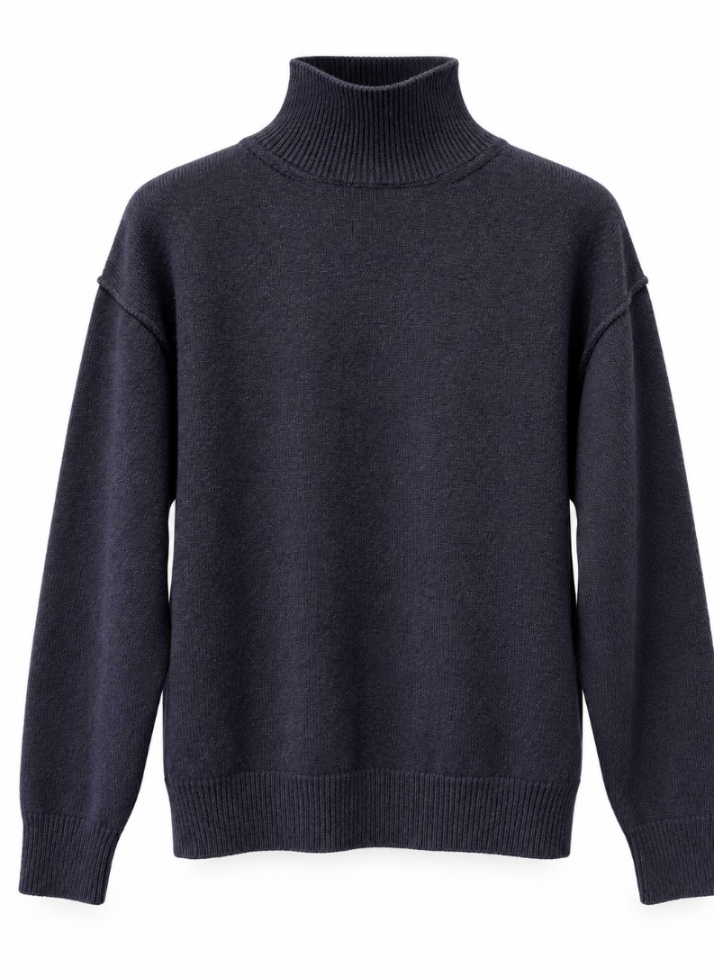 pomandere Rullekrave sweater mørkeblå