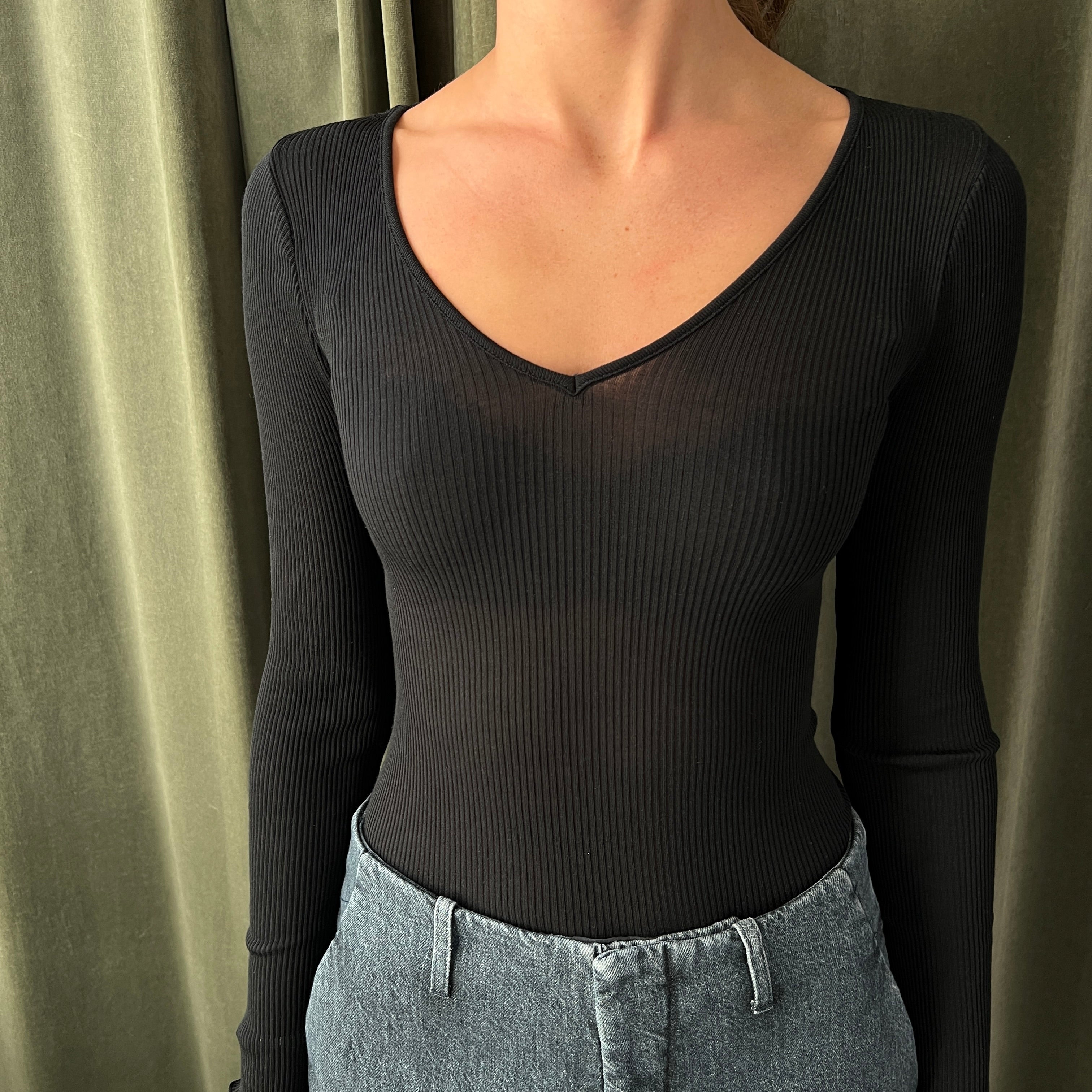 Oscalito Langærmet Bodystocking Sort