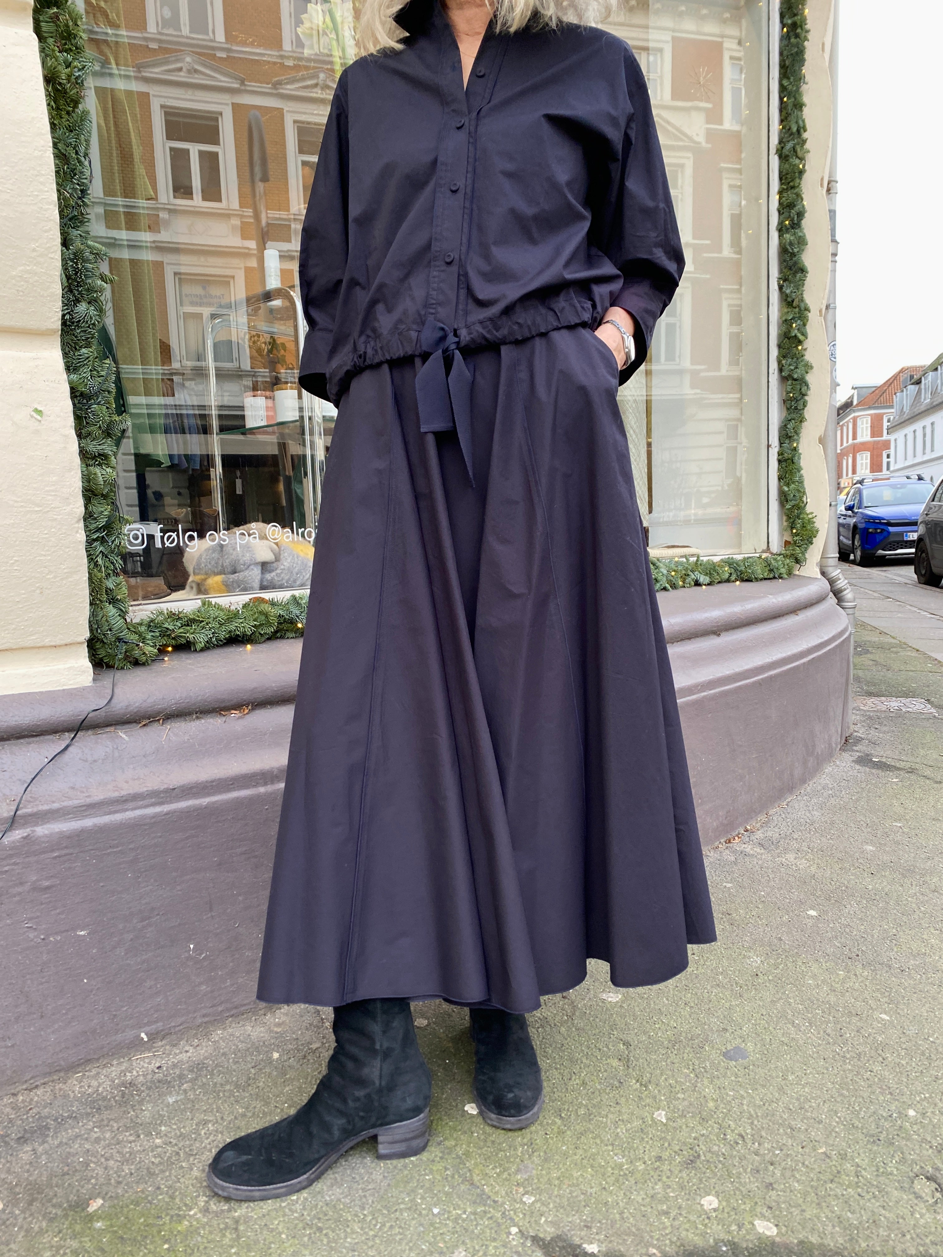 Forte Forte 14610 Poplin Skirt Notte