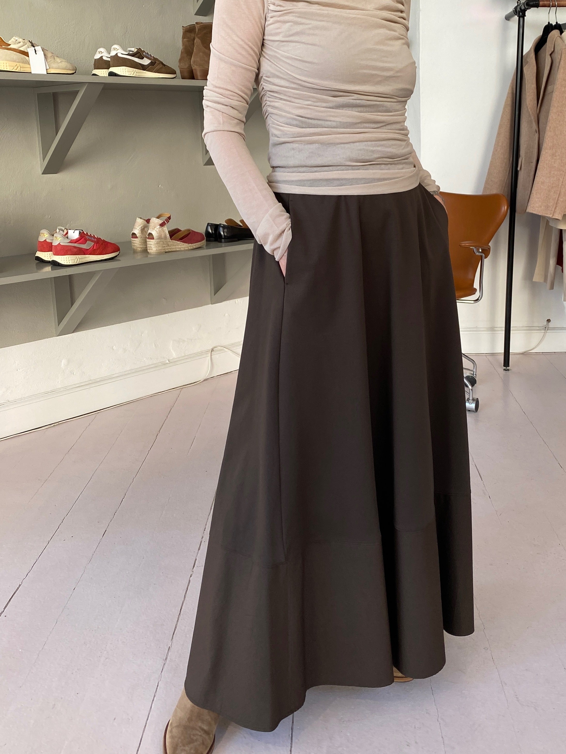 MM by Max Mara Ribes Nederdel Dark Brown