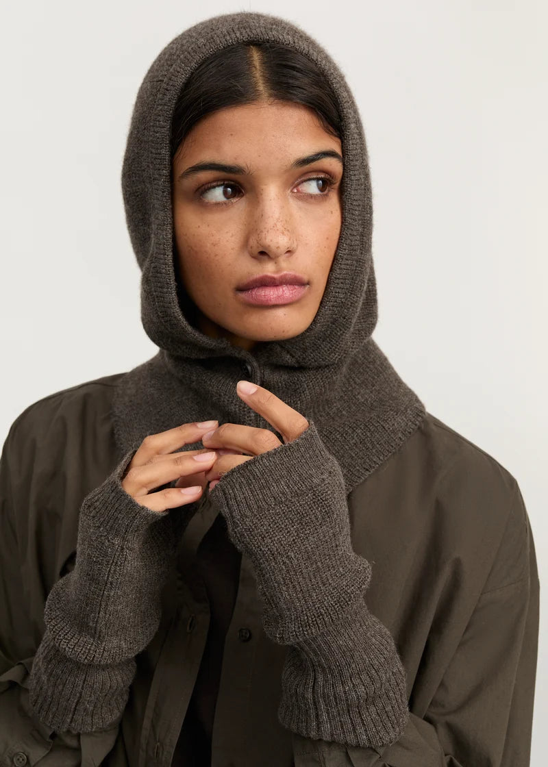 Aiayu Sandy Mittens Smokey Brown